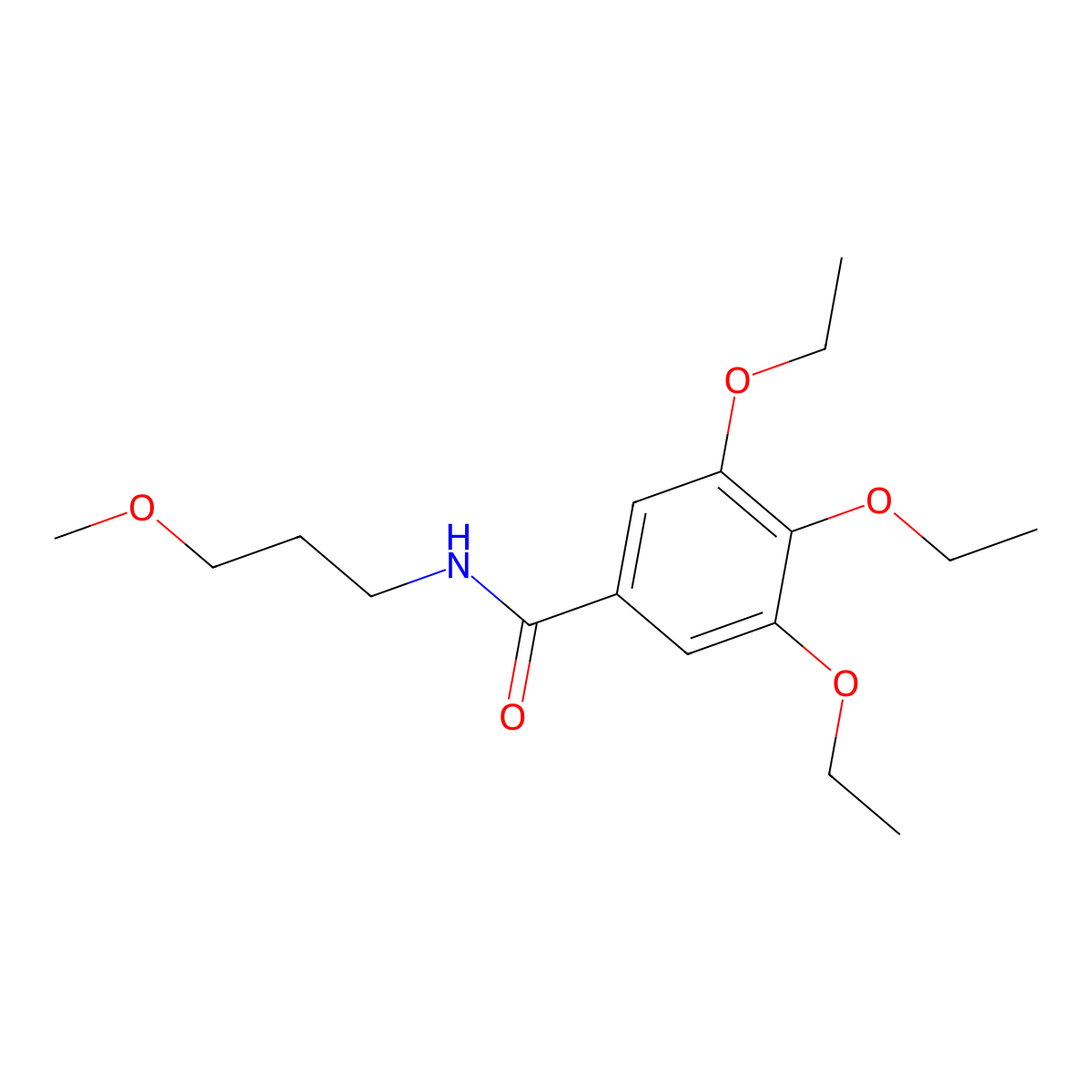 3,4,5-triethoxy-N-(3-methoxypropyl)benzamide molecular structure, CAS 349114-91-6