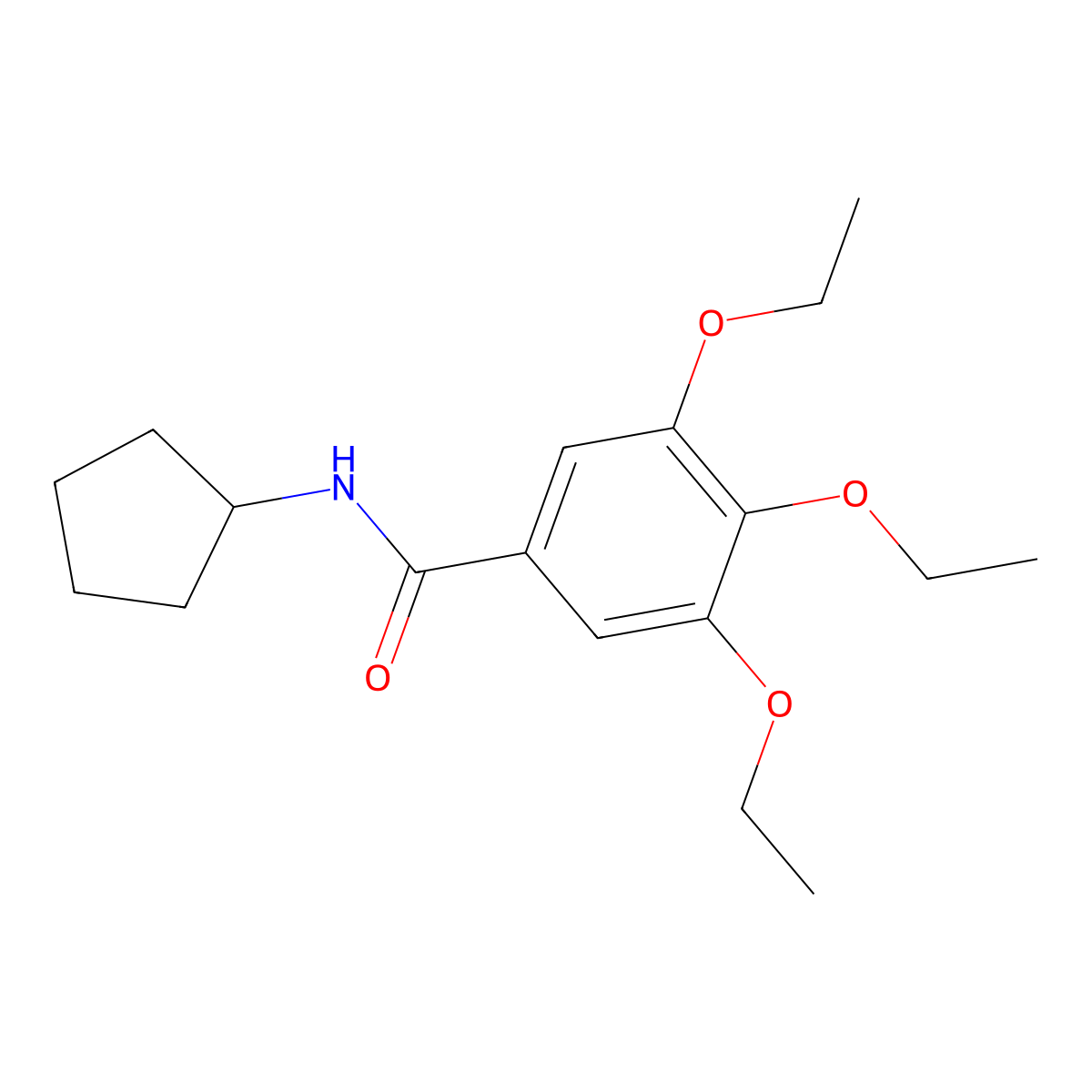 N-cyclopentyl-3,4,5-triethoxybenzamide molecular structure, CAS 349115-12-4