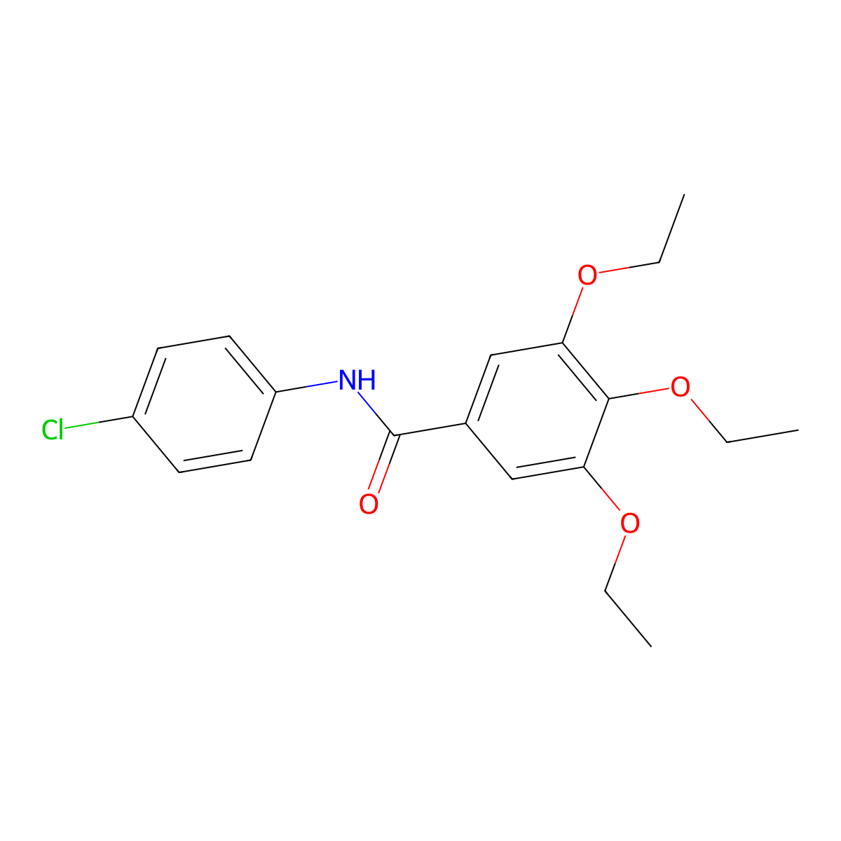 N-(4-chlorophenyl)-3,4,5-triethoxybenzamide molecular structure, CAS 349115-13-5