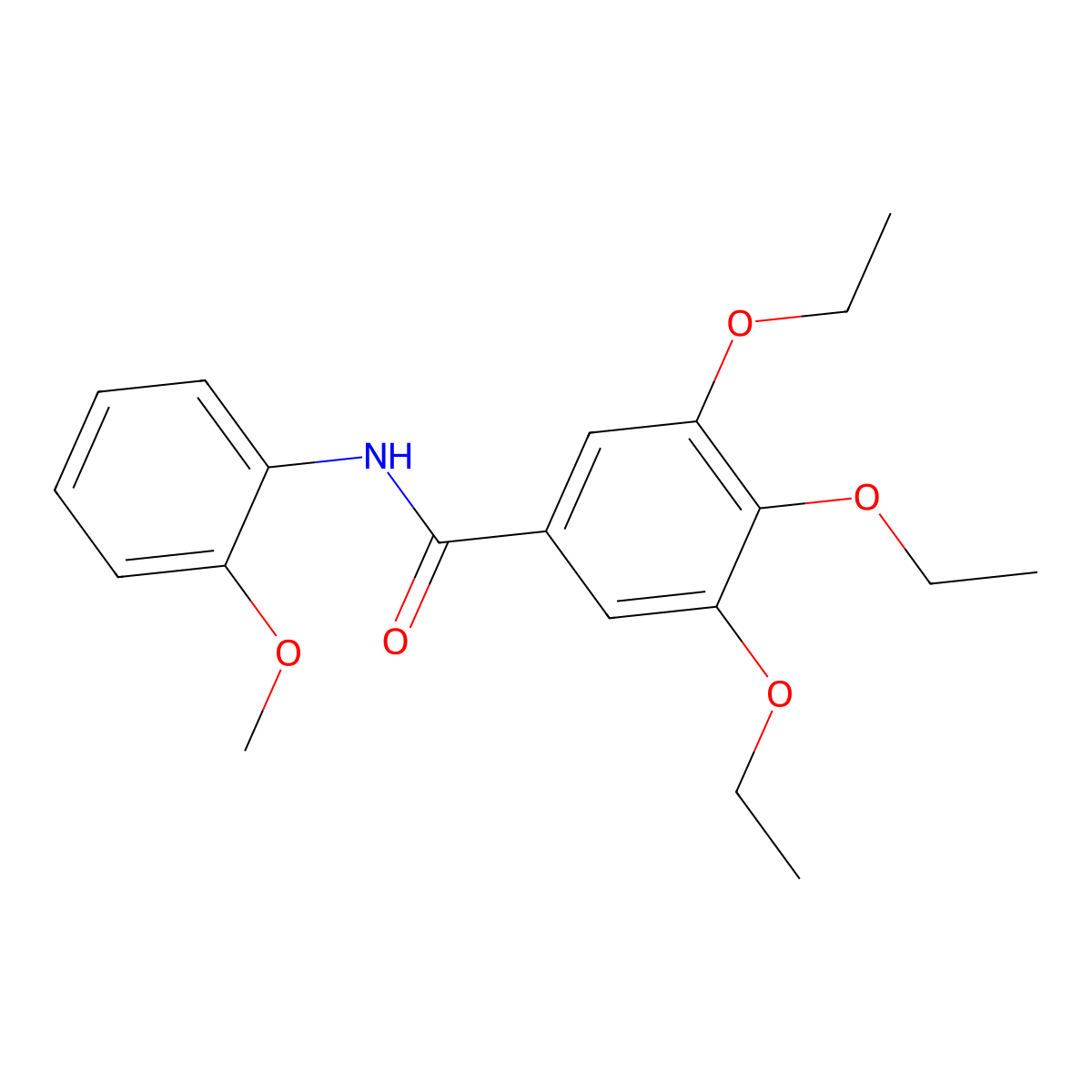 3,4,5-triethoxy-N-(2-methoxyphenyl)benzamide molecular structure, CAS 349115-15-7
