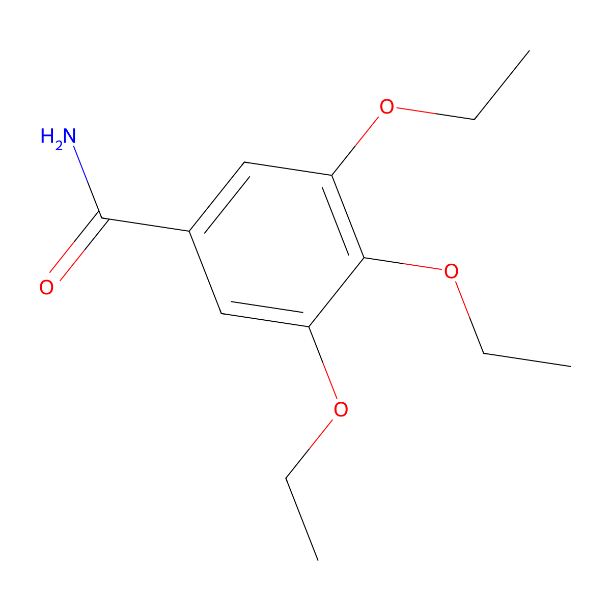 3,4,5-Triethoxybenzamide molecular structure, CAS 349115-20-4