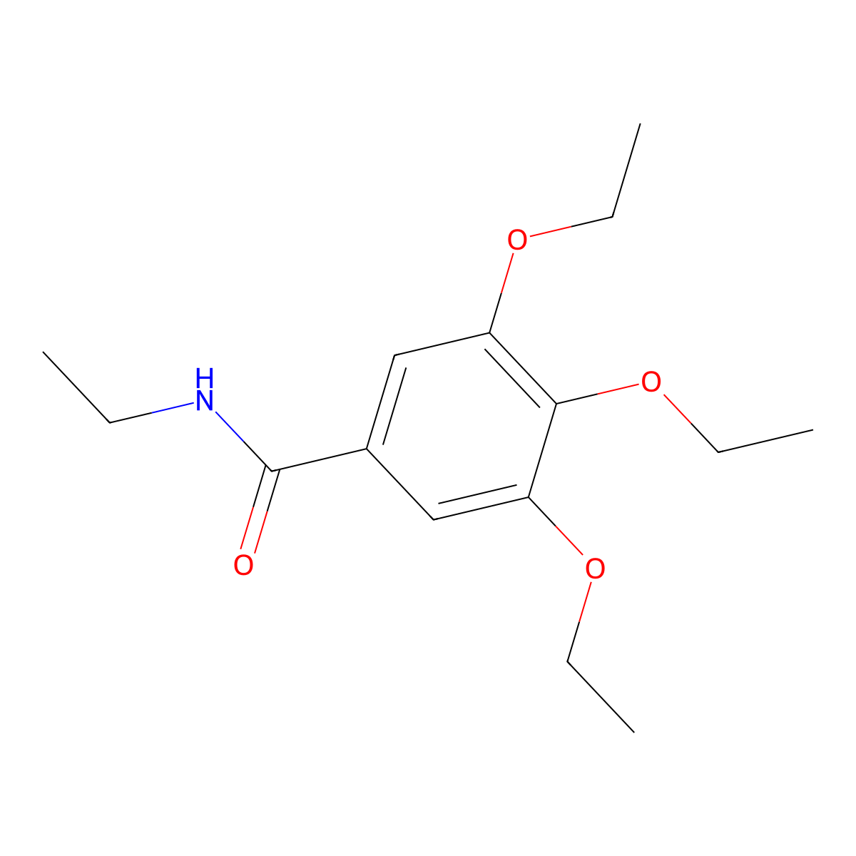3,4,5-triethoxy-N-ethylbenzamide molecular structure, CAS 349115-22-6