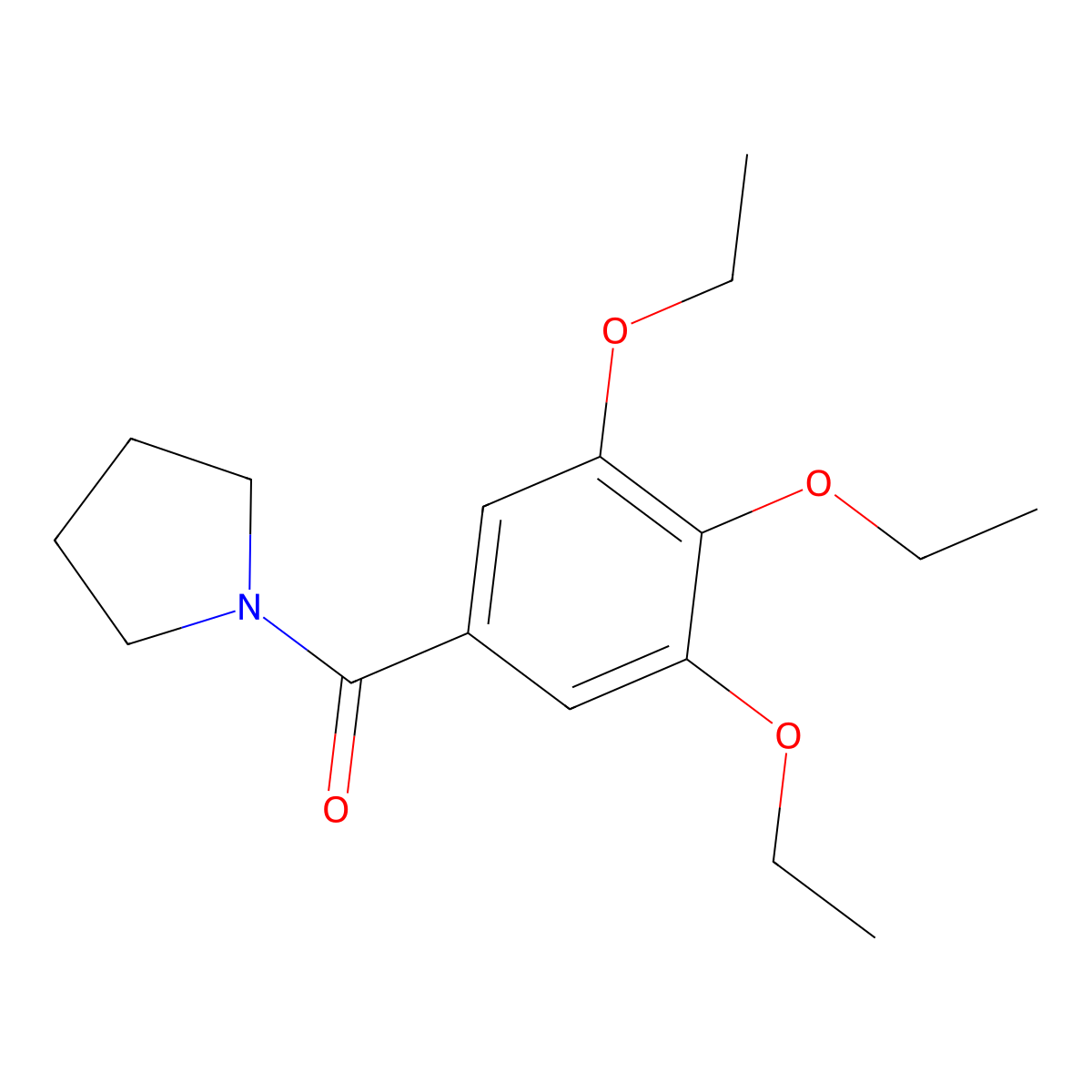 1-(3,4,5-Triethoxybenzoyl)pyrrolidine molecular structure, CAS 349115-23-7