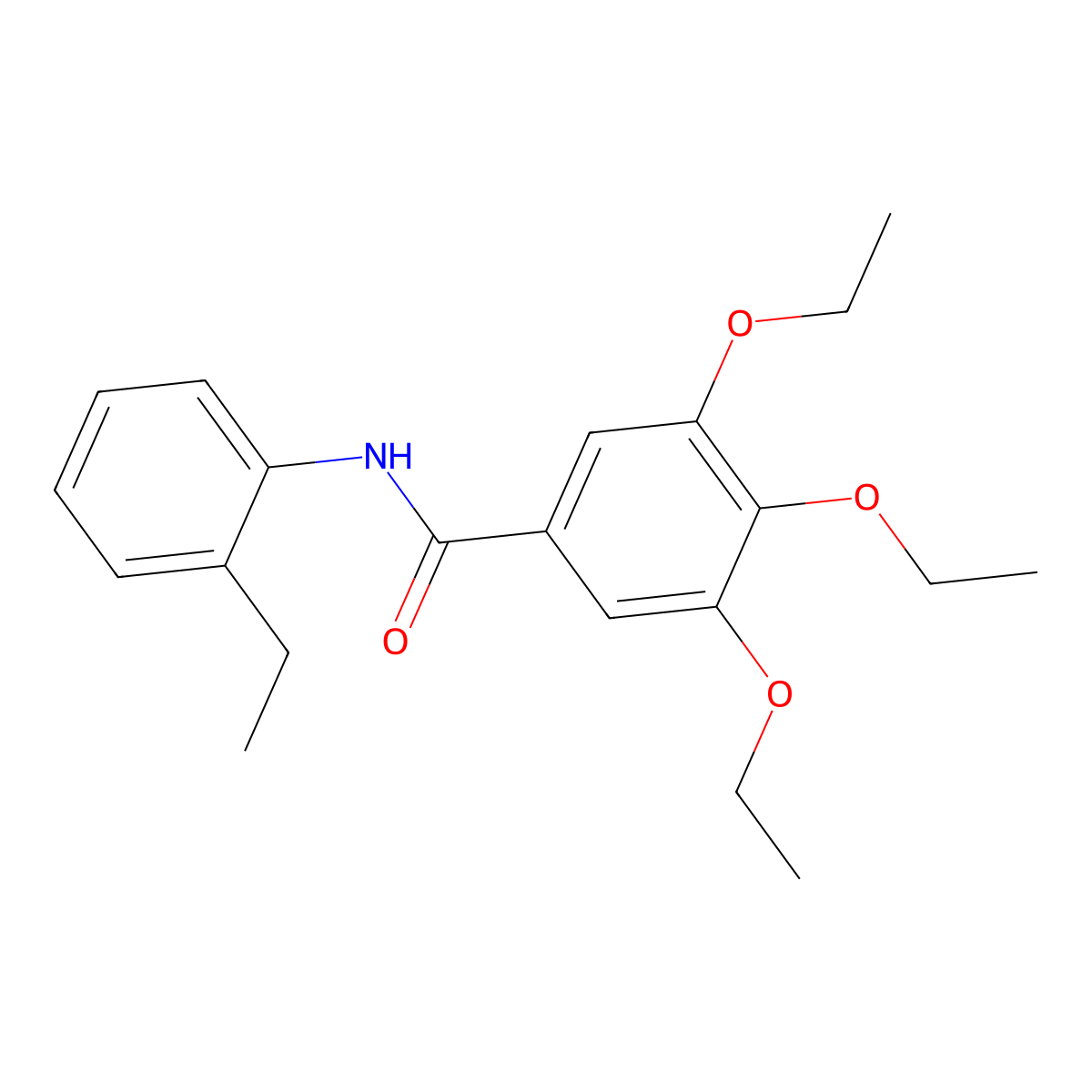 3,4,5-triethoxy-N-(2-ethylphenyl)benzamide molecular structure, CAS 349115-24-8