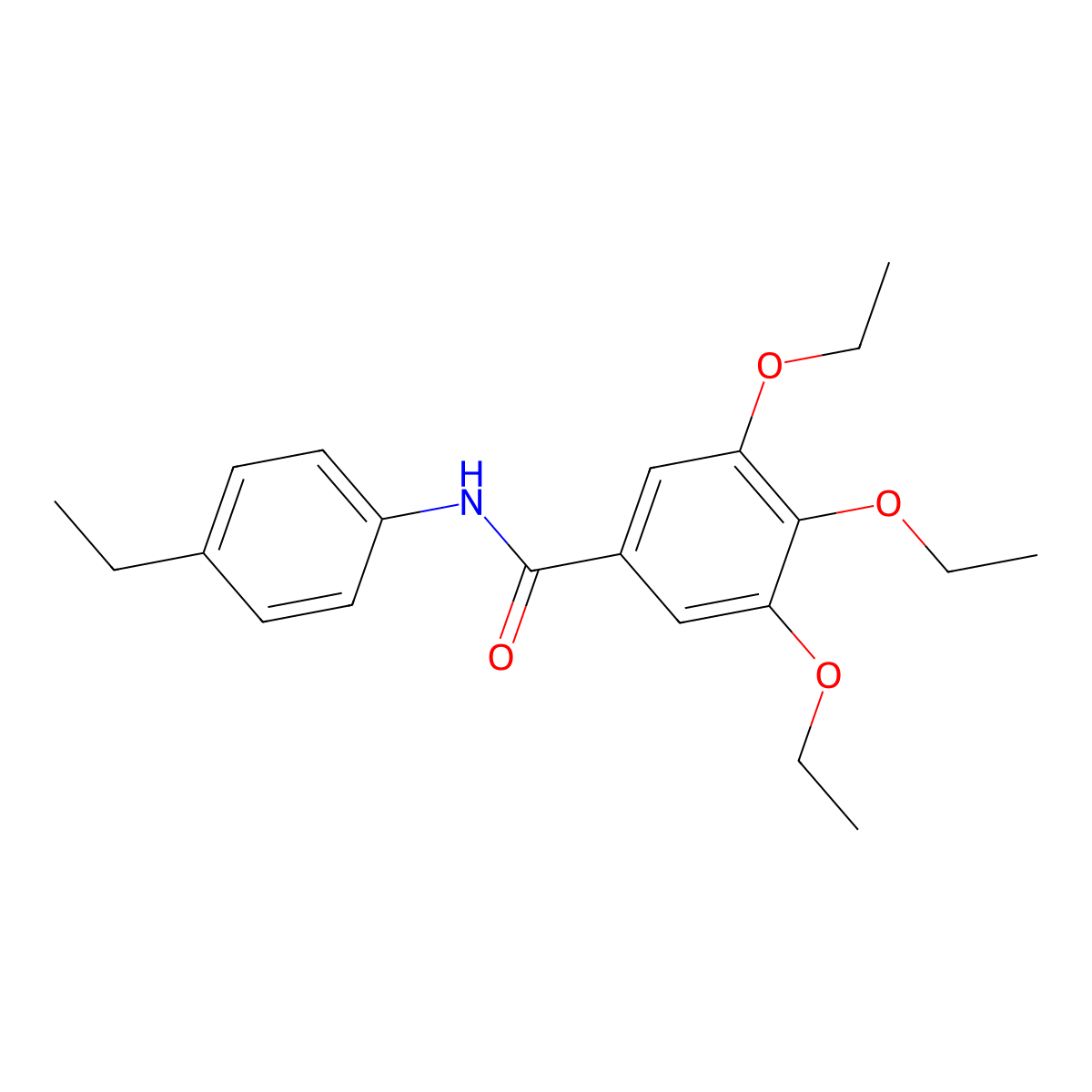 3,4,5-triethoxy-N-(4-ethylphenyl)benzamide molecular structure, CAS 349115-28-2