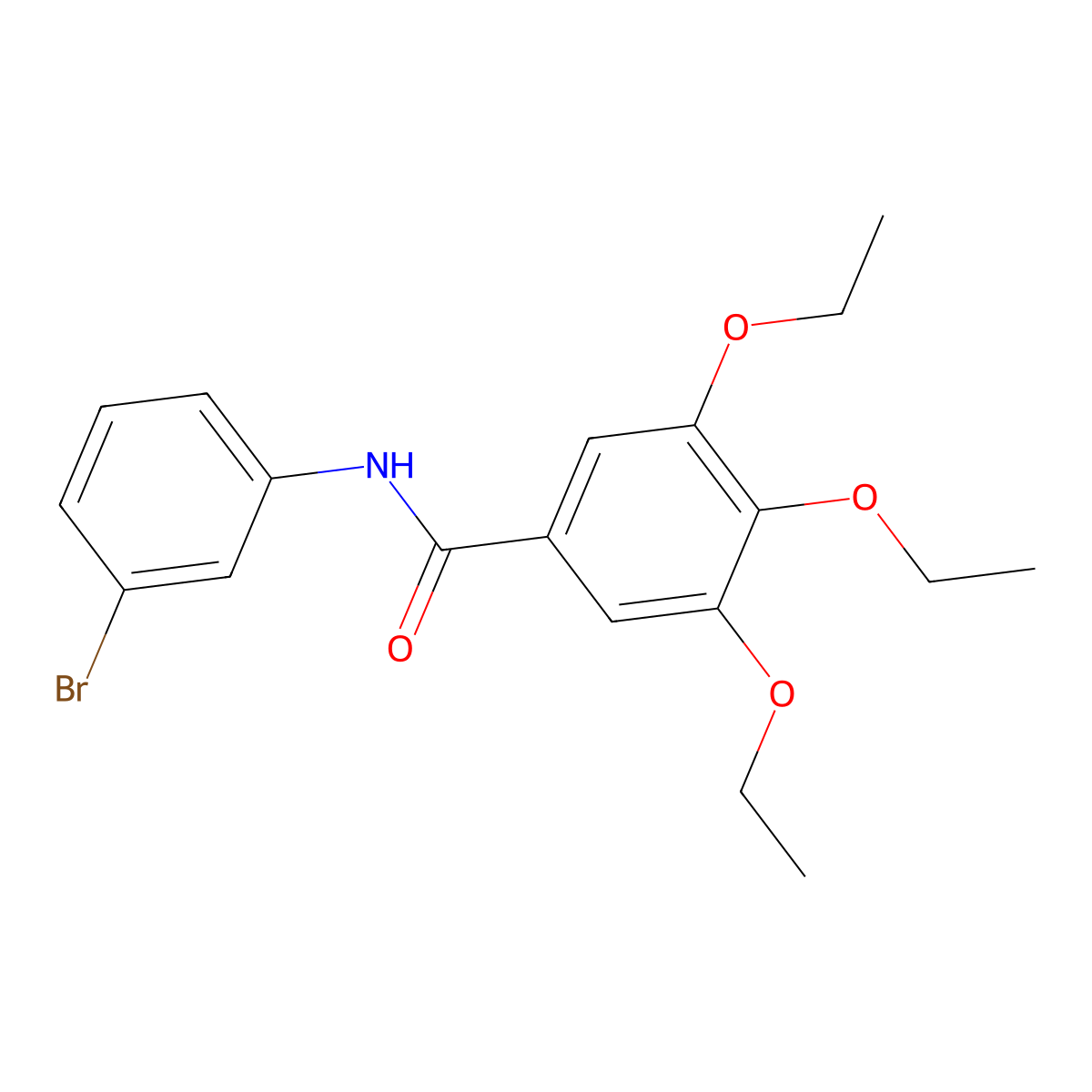 N-(3-bromophenyl)-3,4,5-triethoxybenzamide molecular structure, CAS 349115-32-8