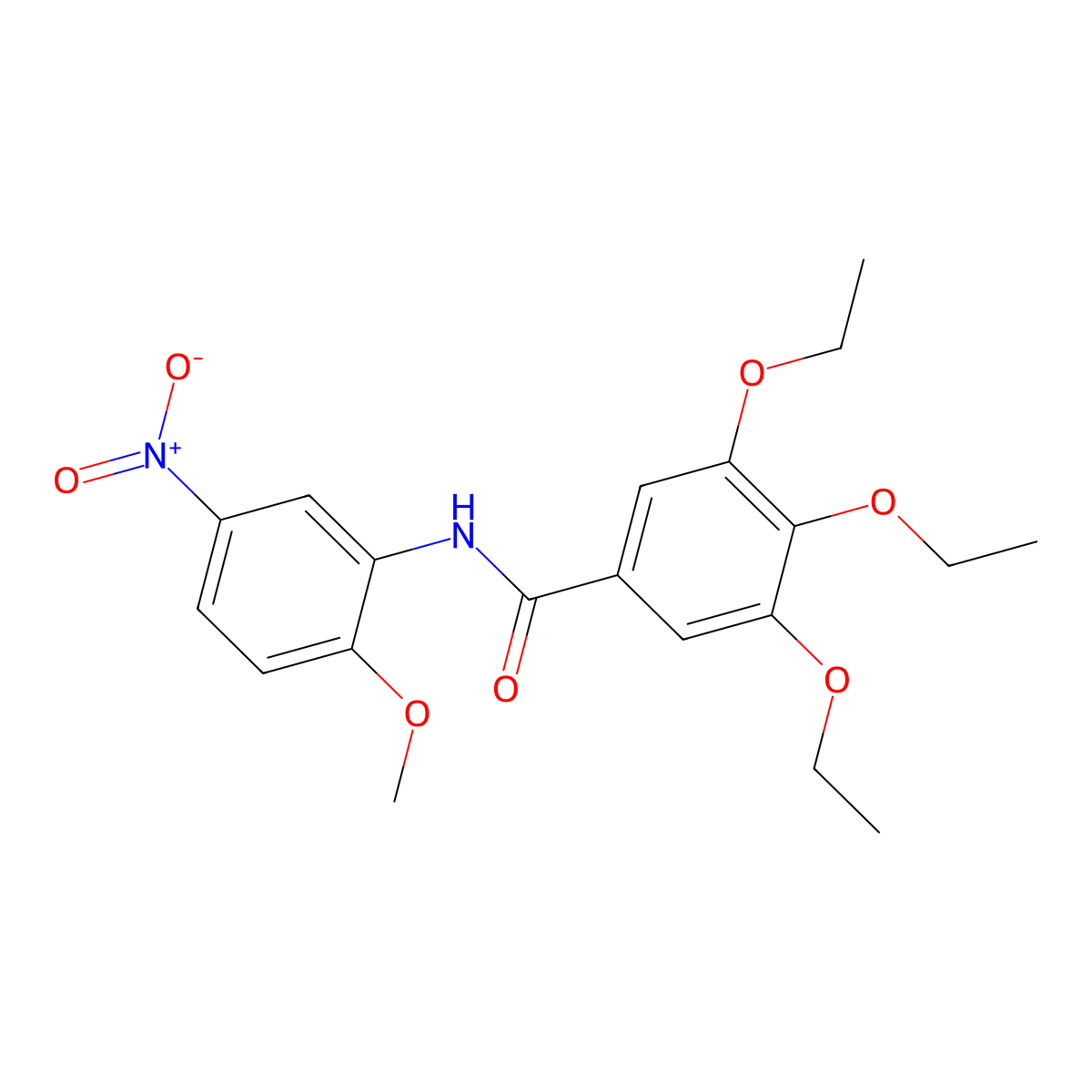 3,4,5-triethoxy-N-(2-methoxy-5-nitrophenyl)benzamide molecular structure, CAS 349115-41-9