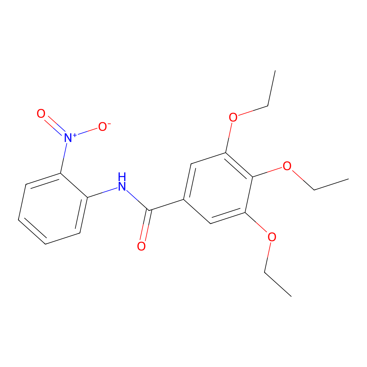 3,4,5-triethoxy-N-(2-nitrophenyl)benzamide molecular structure, CAS 349115-50-0