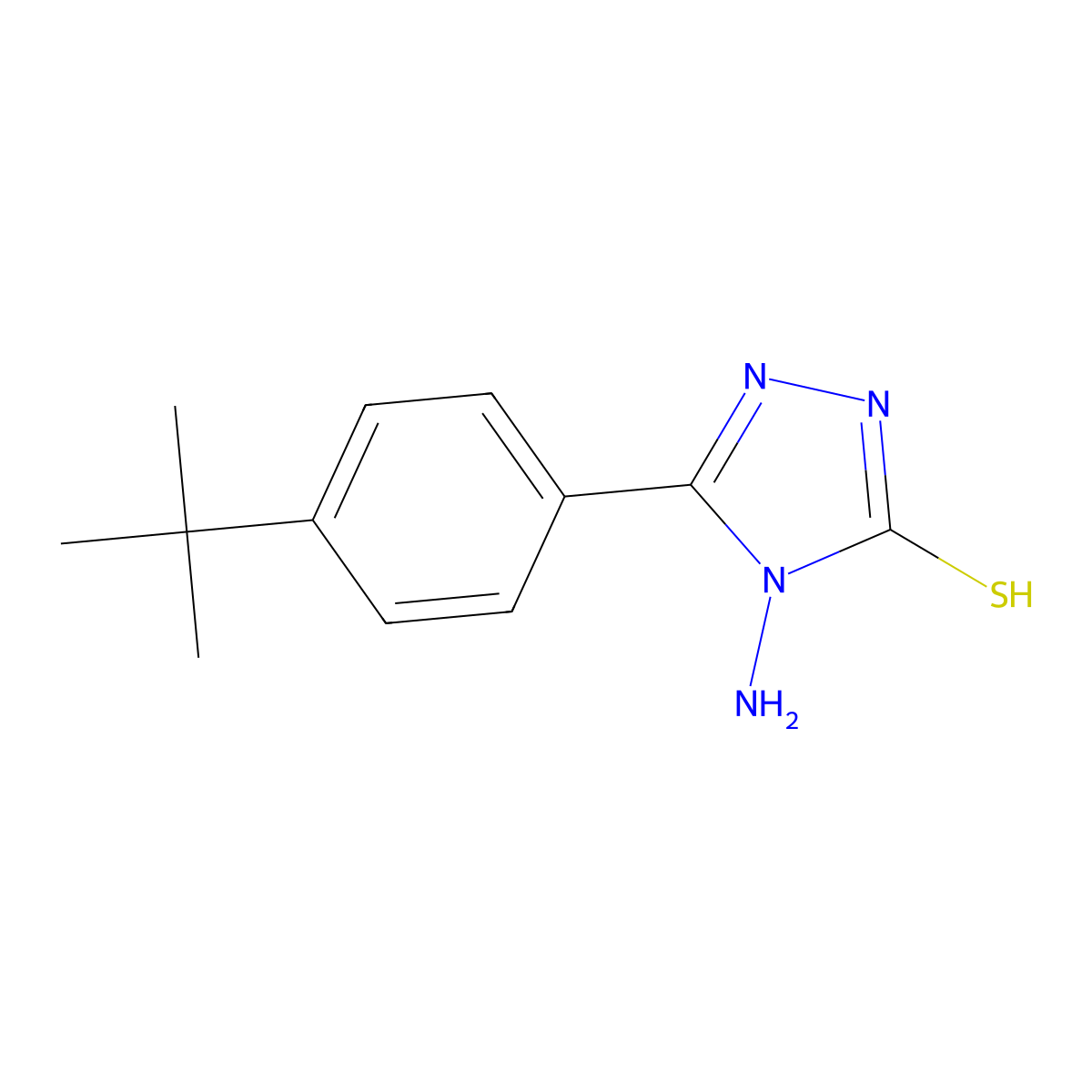 4-Amino-5-(4-tert-butyl-phenyl)-4H-[1,2,4]triazole-3-thiol molecular structure, CAS 349116-17-2