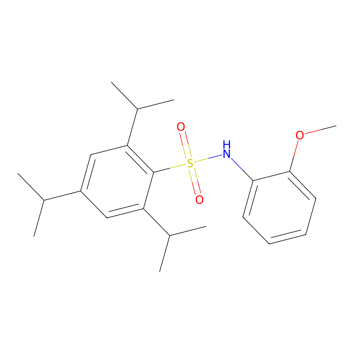N-(2-methoxyphenyl)-2,4,6-tri(propan-2-yl)benzenesulfonamide molecular structure, CAS 349116-18-3