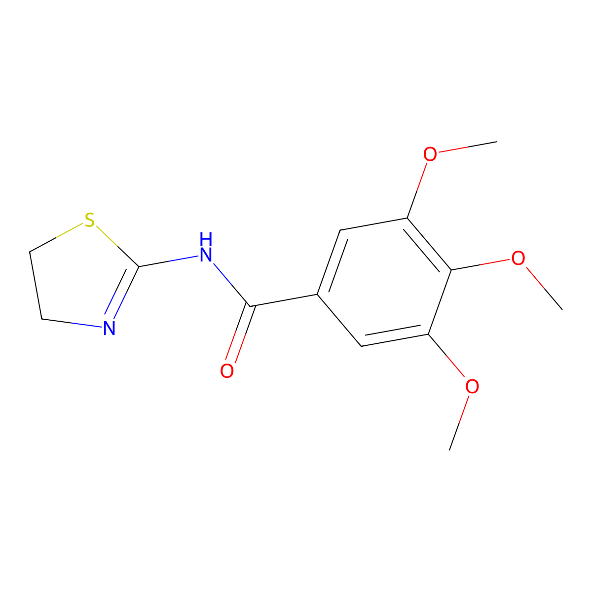 N-(4,5-dihydro-1,3-thiazol-2-yl)-3,4,5-trimethoxybenzamide molecular structure, CAS 349116-81-0