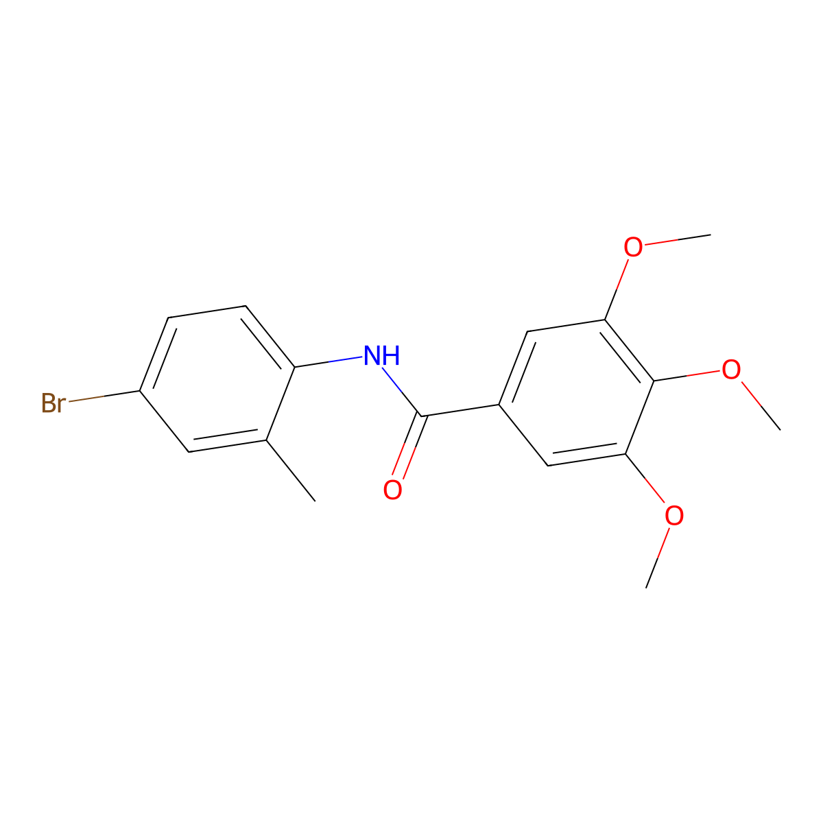 N-(4-bromo-2-methylphenyl)-3,4,5-trimethoxybenzamide molecular structure, CAS 349116-84-3