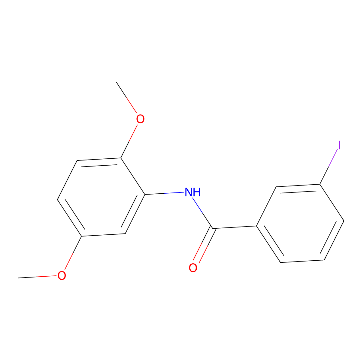 N-(2,5-dimethoxyphenyl)-3-iodobenzamide molecular structure, CAS 349117-64-2