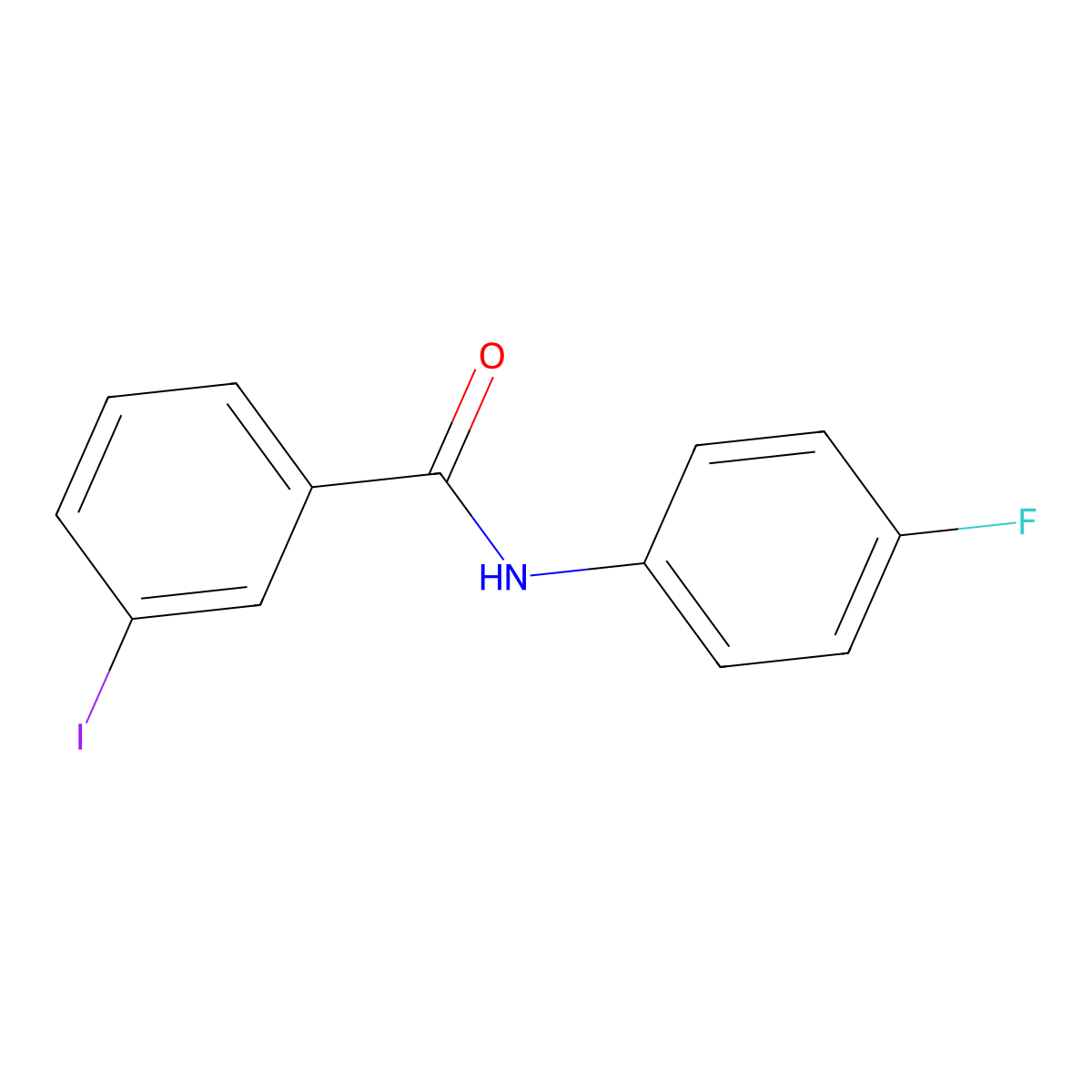 N-(4-fluorophenyl)-3-iodobenzamide molecular structure, CAS 349117-66-4