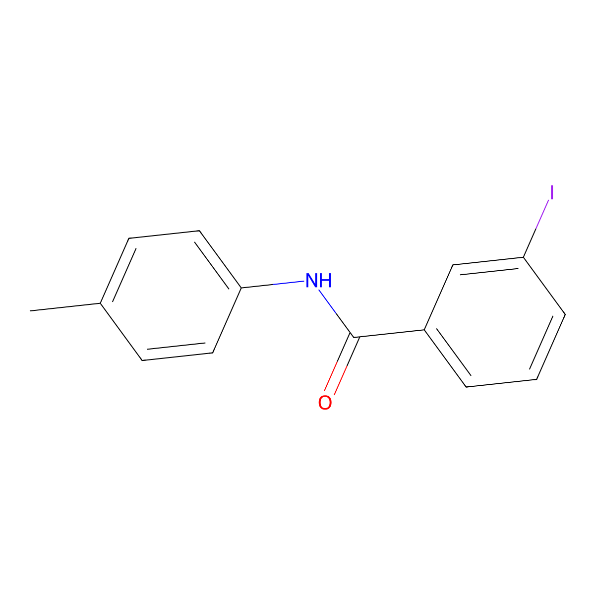 3-iodo-N-(4-methylphenyl)benzamide molecular structure, CAS 349118-03-2