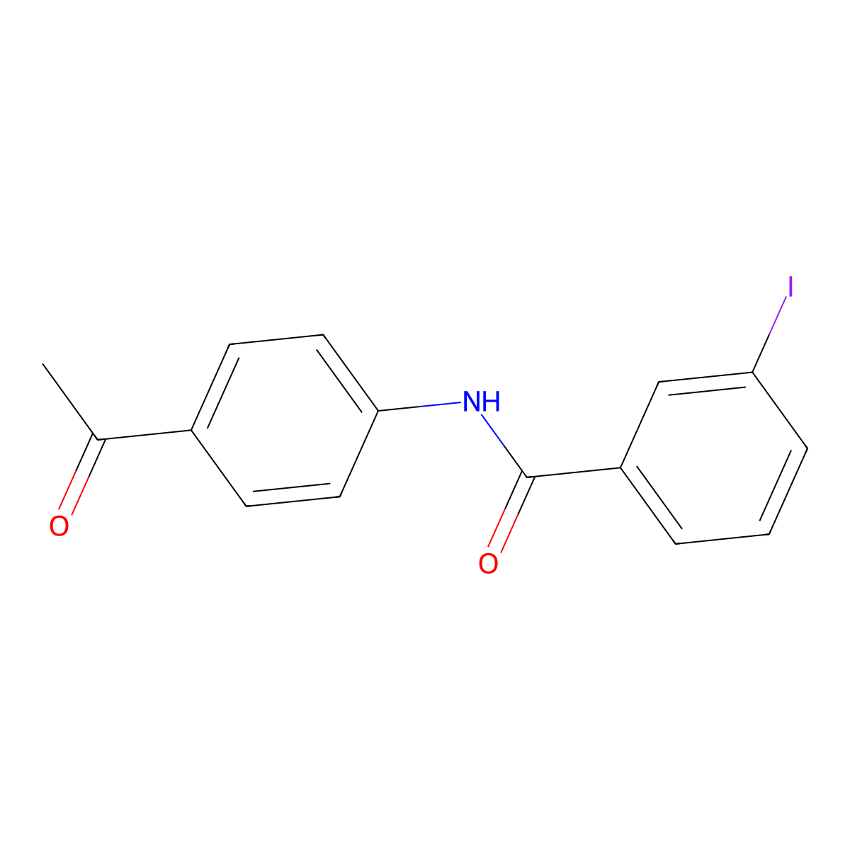 N-(4-acetylphenyl)-3-iodobenzamide molecular structure, CAS 349118-05-4
