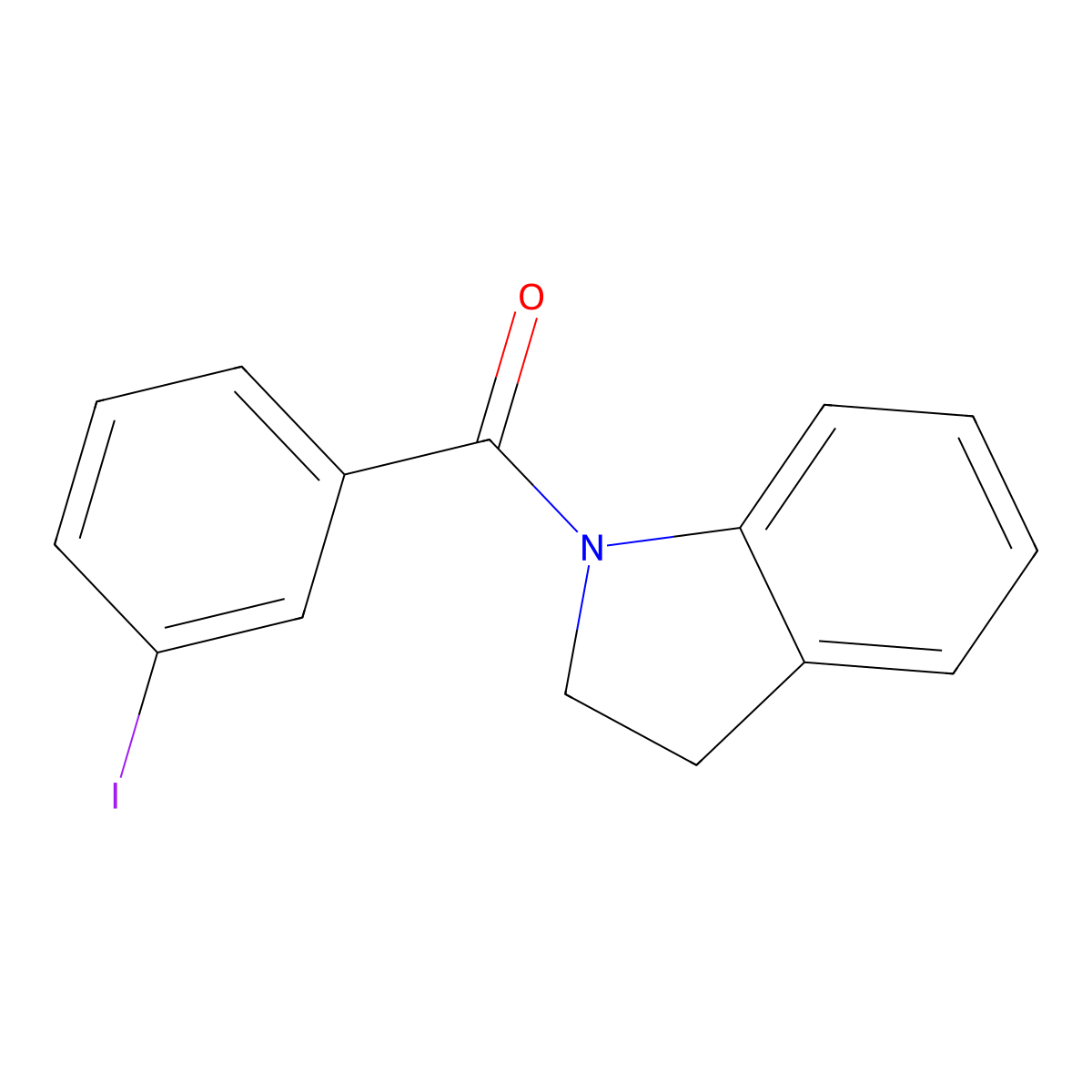 Indolin-1-yl(3-iodophenyl)methanone molecular structure, CAS 349118-10-1