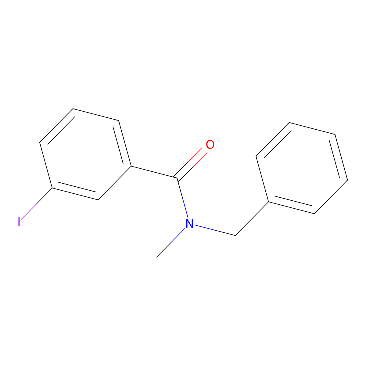N-benzyl-3-iodo-N-methylbenzamide molecular structure, CAS 349118-14-5