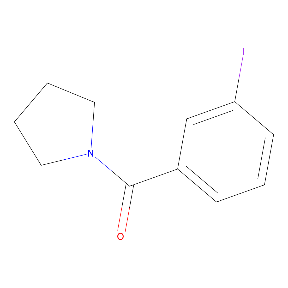 1-[(3-Iodophenyl)carbonyl]pyrrolidine molecular structure, CAS 349118-15-6
