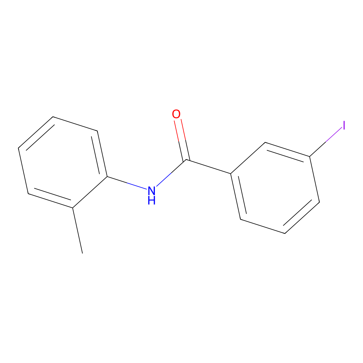 3-iodo-N-(2-methylphenyl)benzamide molecular structure, CAS 349118-16-7