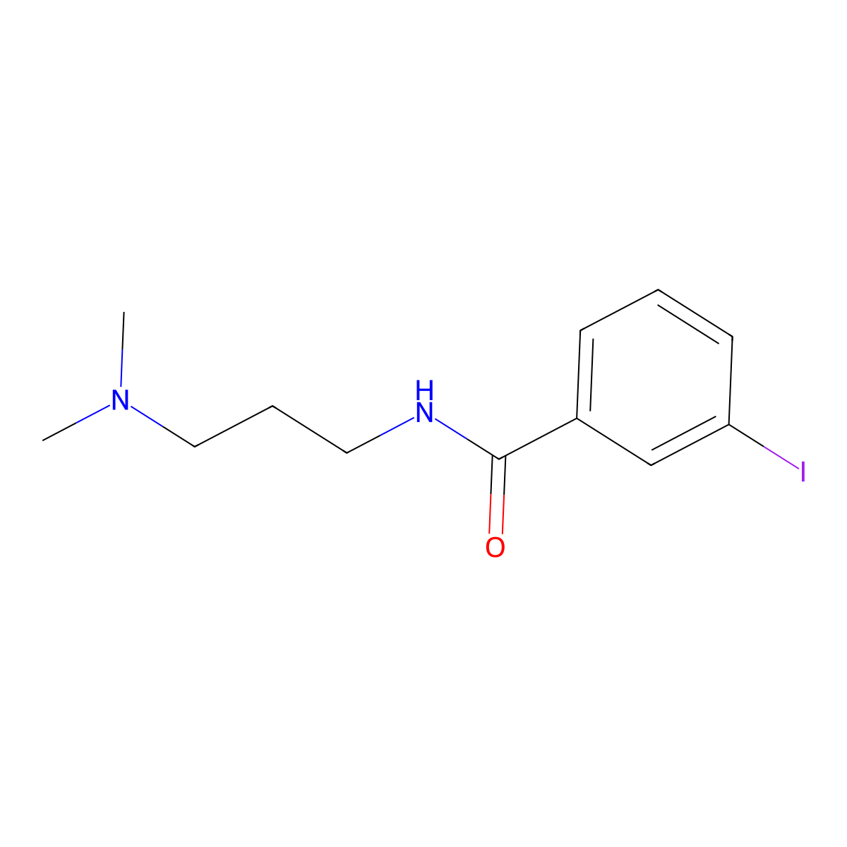 N-[3-(dimethylamino)propyl]-3-iodobenzamide molecular structure, CAS 349118-24-7