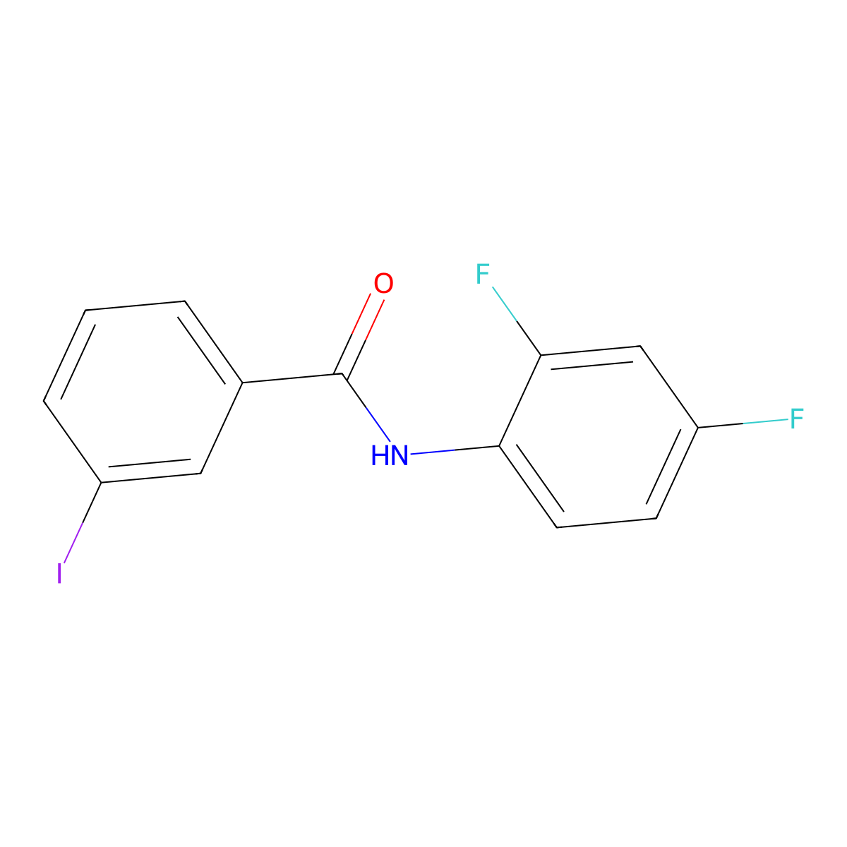 N-(2,4-difluorophenyl)-3-iodobenzamide molecular structure, CAS 349118-32-7