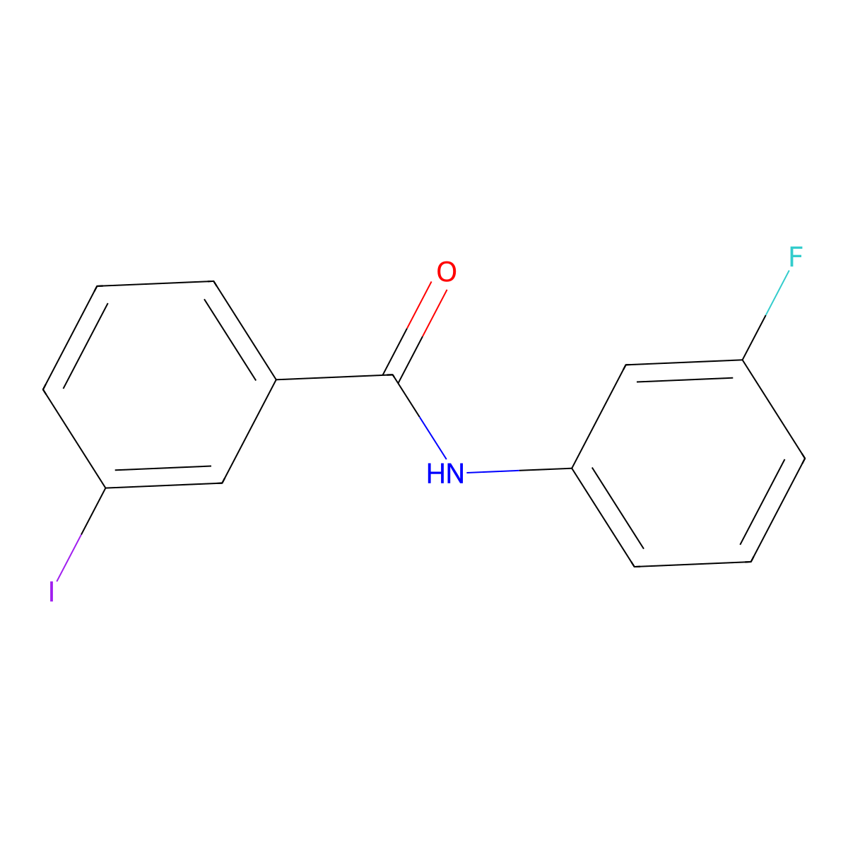 N-(3-fluorophenyl)-3-iodobenzamide molecular structure, CAS 349118-34-9