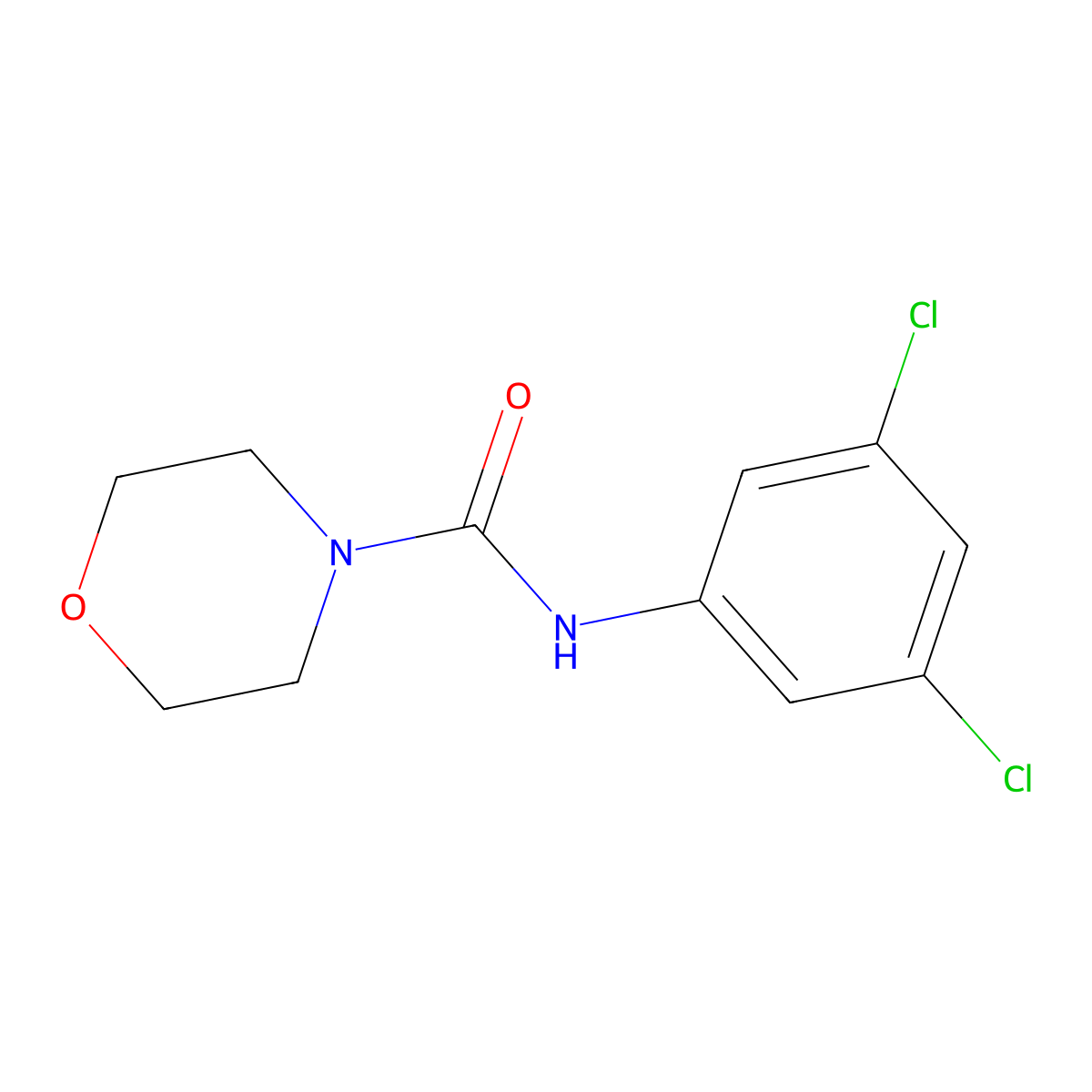 N-(3,5-dichlorophenyl)morpholine-4-carboxamide molecular structure, CAS 349118-70-3