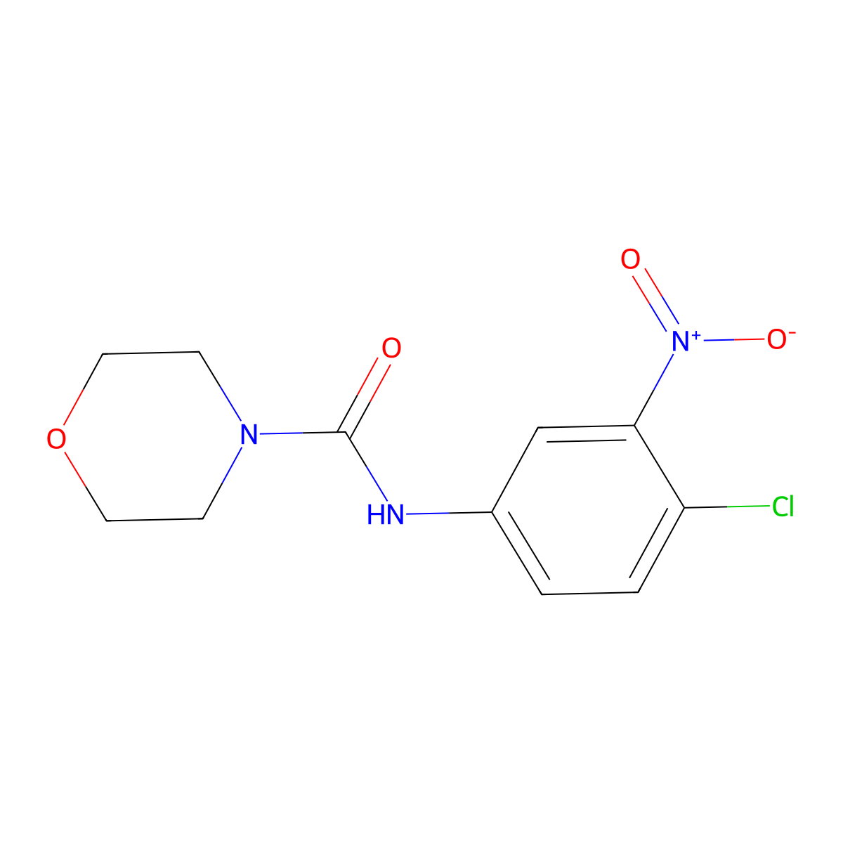 N-(4-chloro-3-nitrophenyl)morpholine-4-carboxamide molecular structure, CAS 349118-72-5