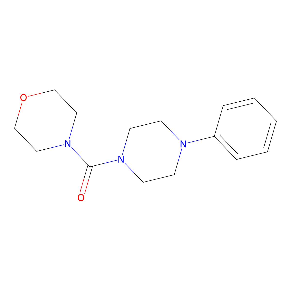 Morpholin-4-yl-(4-phenyl-piperazin-1-yl)-methanone molecular structure, CAS 349118-82-7