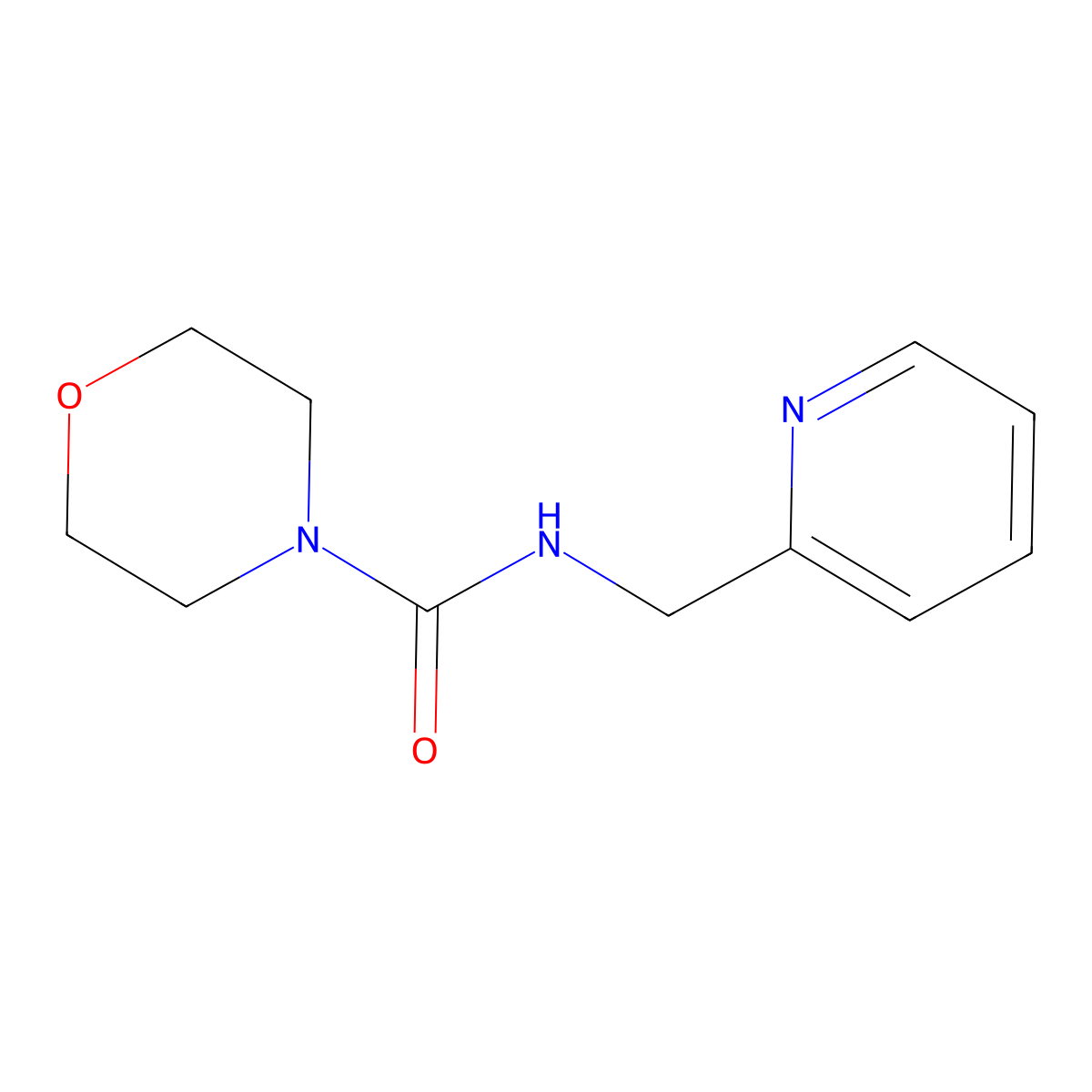 N-(pyridin-2-ylmethyl)morpholine-4-carboxamide molecular structure, CAS 349118-94-1