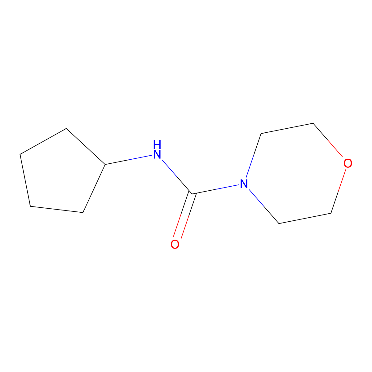 N-cyclopentylmorpholine-4-carboxamide molecular structure, CAS 349119-03-5
