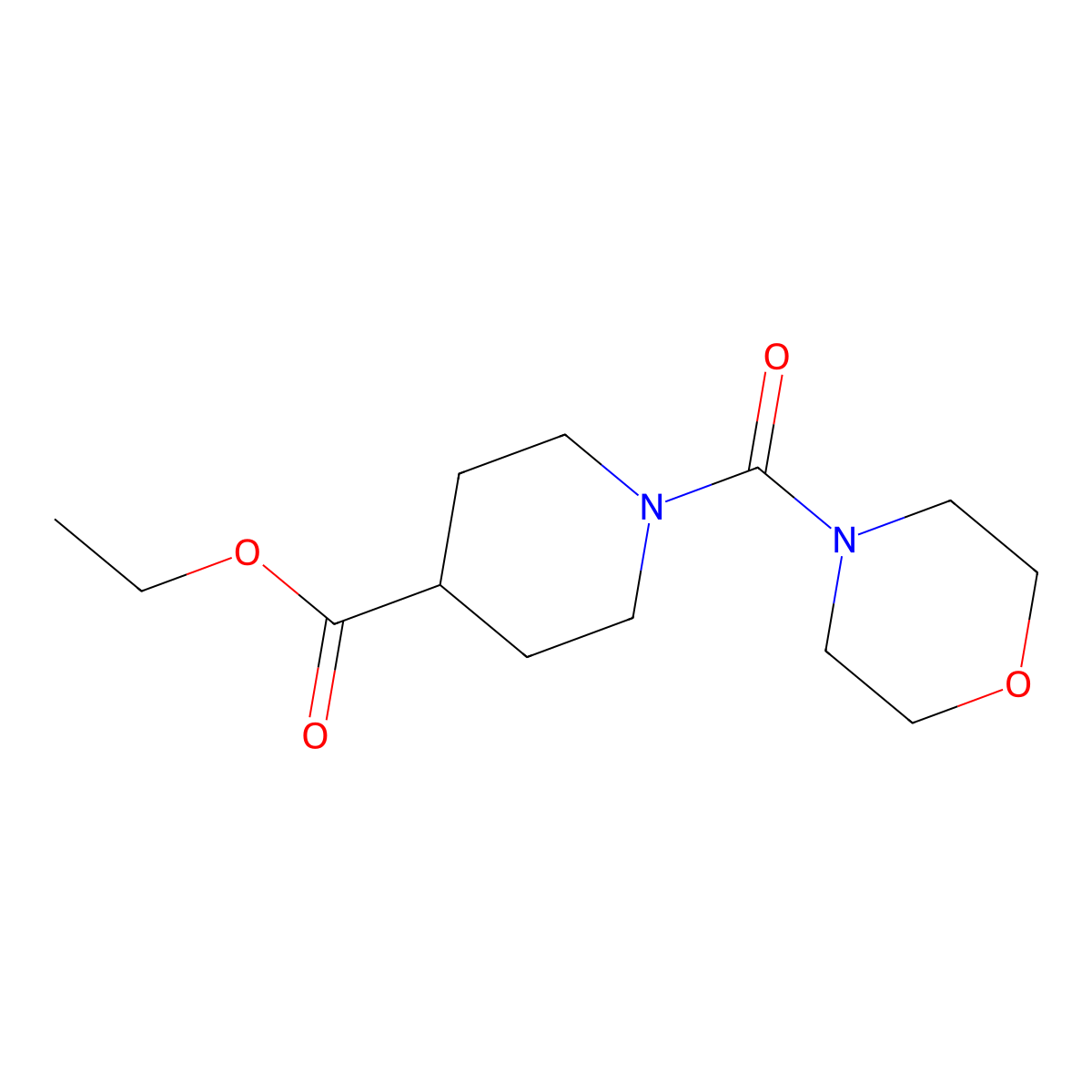 Ethyl 1-(morpholine-4-carbonyl)piperidine-4-carboxylate molecular structure, CAS 349119-06-8