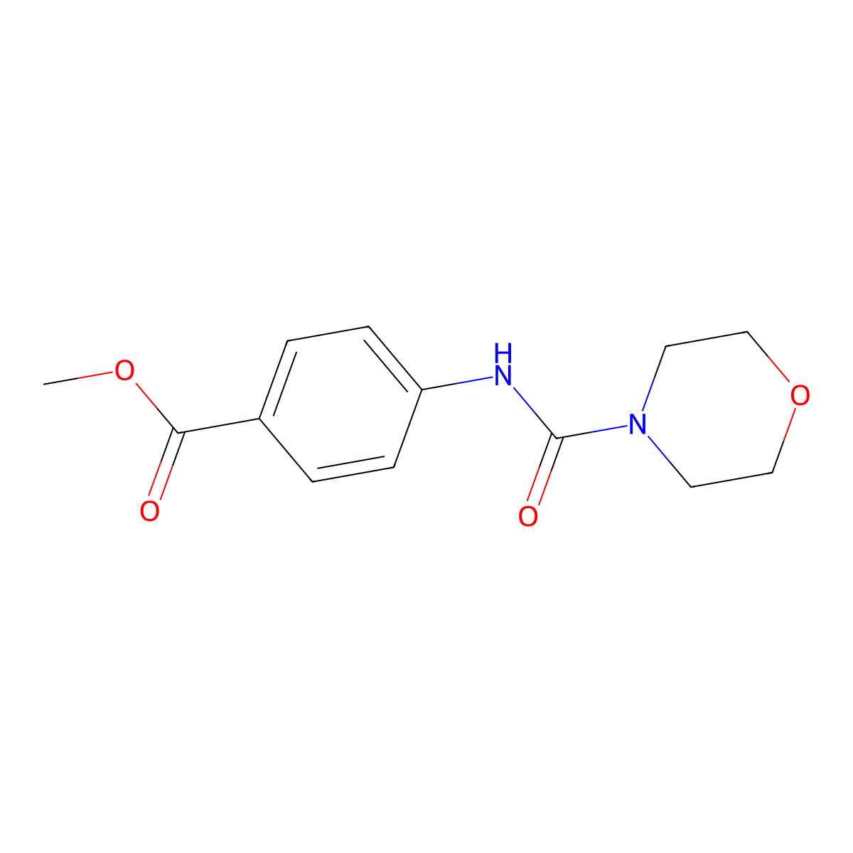 Methyl 4-[(morpholine-4-carbonyl)amino]benzoate molecular structure, CAS 349119-27-3