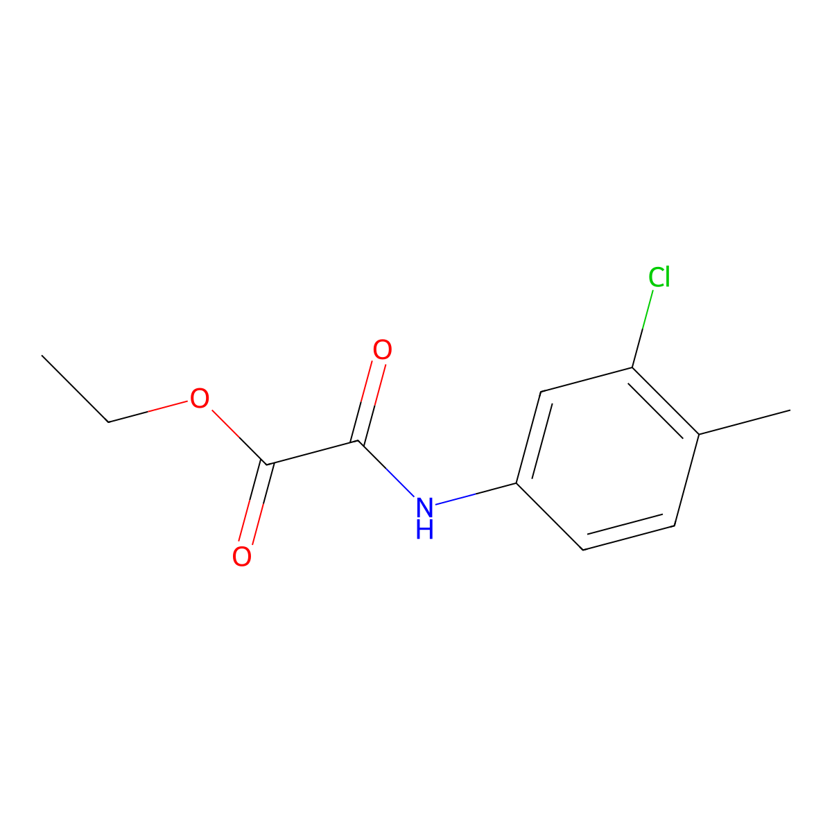 Ethyl [(3-chloro-4-methylphenyl)carbamoyl]formate molecular structure, CAS 349119-38-6