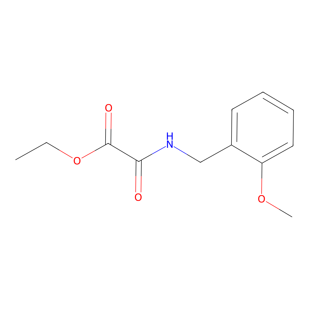 Ethyl 2-[(2-methoxyphenyl)methylamino]-2-oxoacetate molecular structure, CAS 349119-40-0