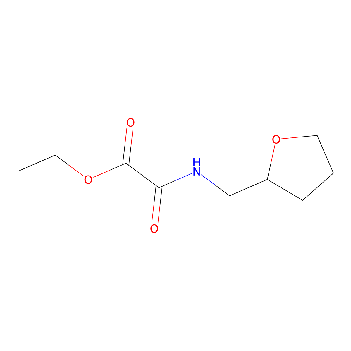 Ethyl oxo[(tetrahydro-2-furanylmethyl)amino]acetate molecular structure, CAS 349119-50-2