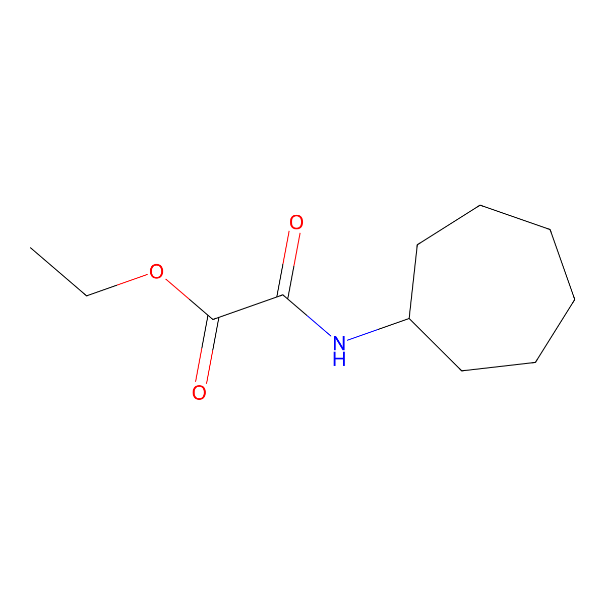 Ethyl (cycloheptylamino)(oxo)acetate molecular structure, CAS 349119-51-3