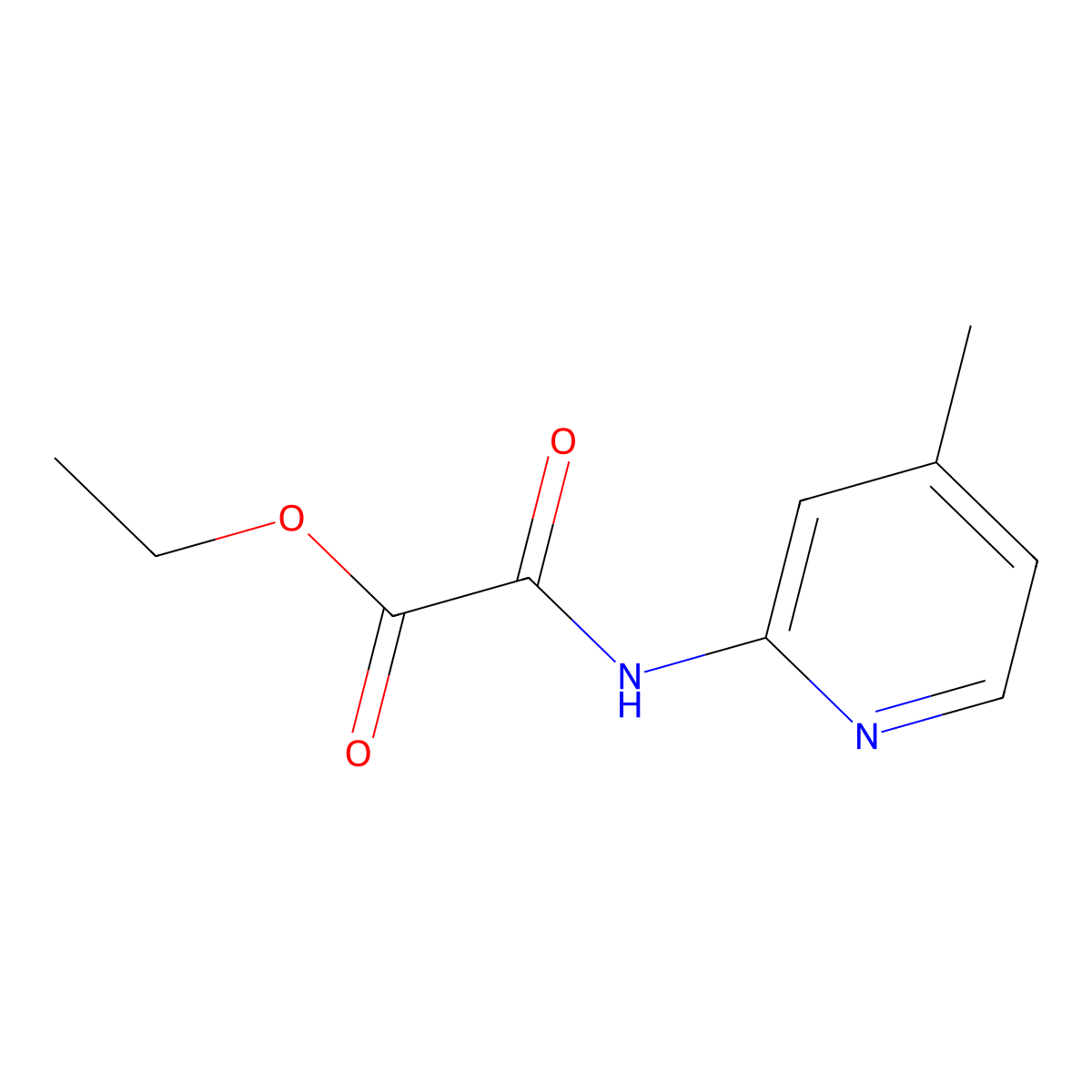 Ethyl 2-((4-methylpyridin-2-yl)amino)-2-oxoacetate molecular structure, CAS 349119-54-6