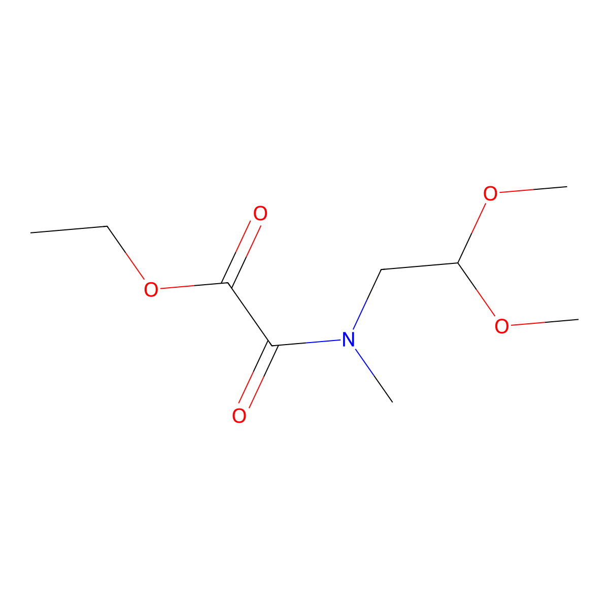 Ethyl [(2,2-dimethoxyethyl)(methyl)amino](oxo)acetate molecular structure, CAS 349119-65-9