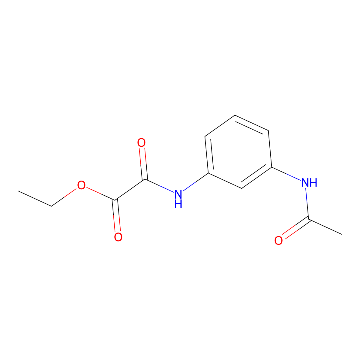 Ethyl 2-((3-acetamidophenyl)amino)-2-oxoacetate molecular structure, CAS 349119-68-2