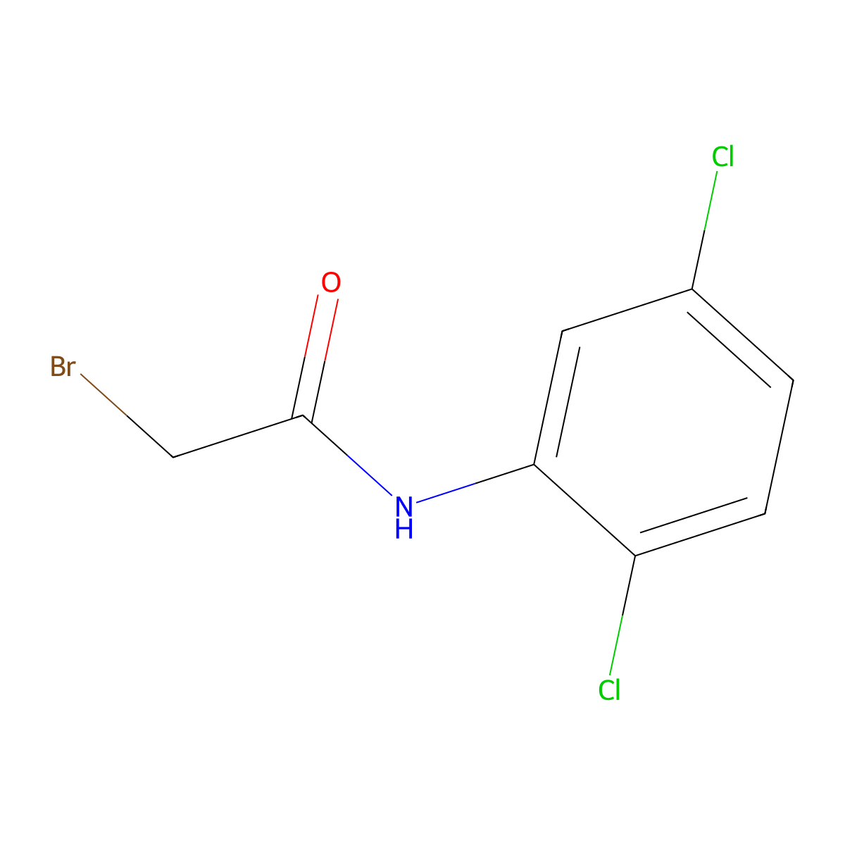 2-bromo-N-(2,5-dichlorophenyl)acetamide molecular structure, CAS 349120-85-0