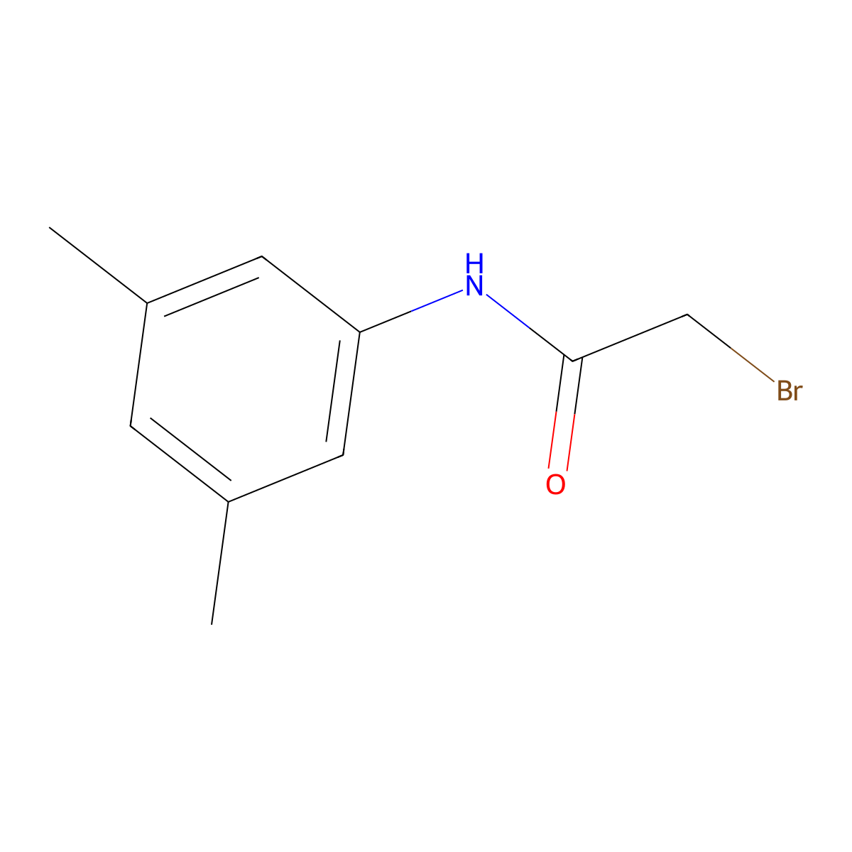 2-bromo-N-(3,5-dimethylphenyl)acetamide molecular structure, CAS 349120-86-1