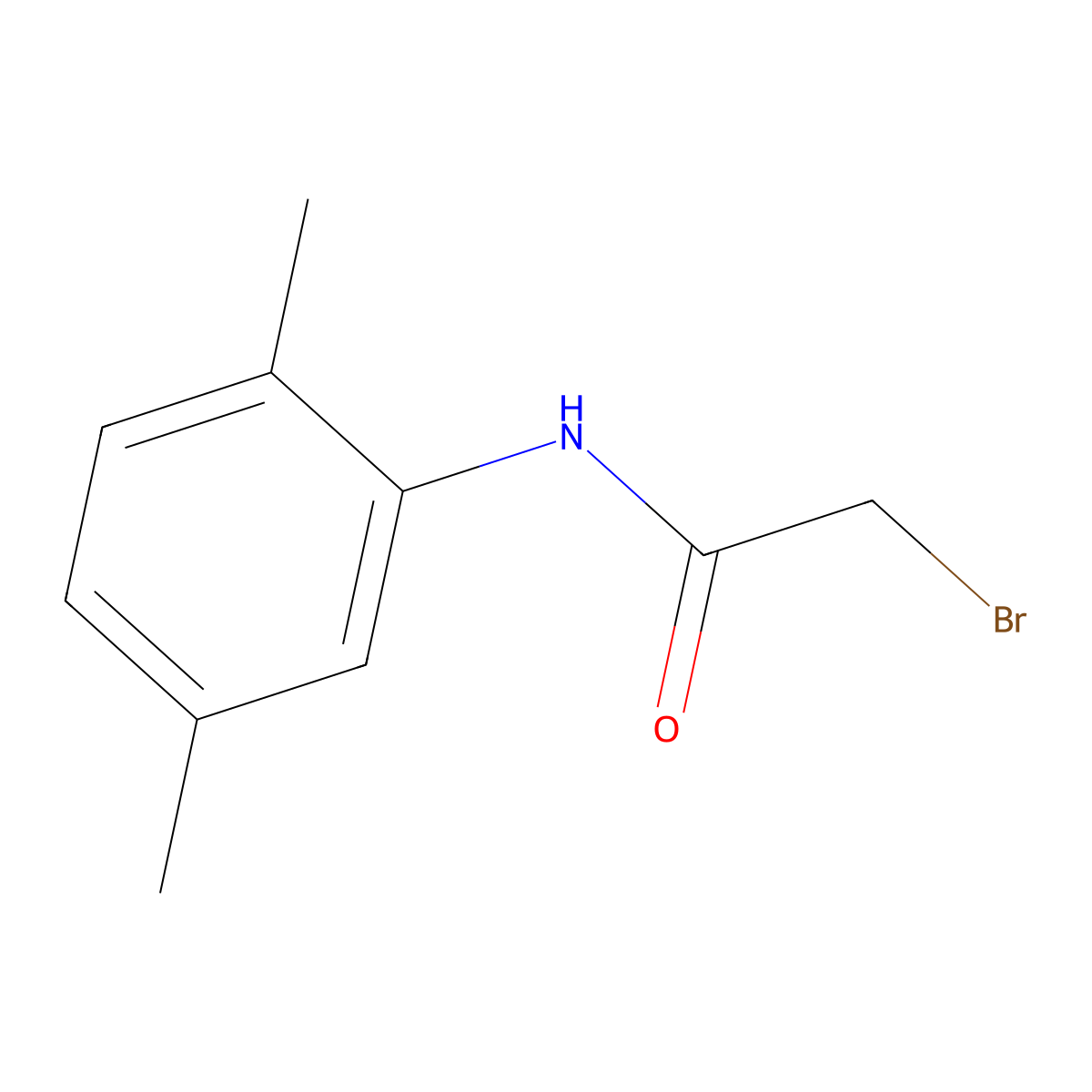 2-bromo-N-(2,5-dimethylphenyl)acetamide molecular structure, CAS 349120-88-3
