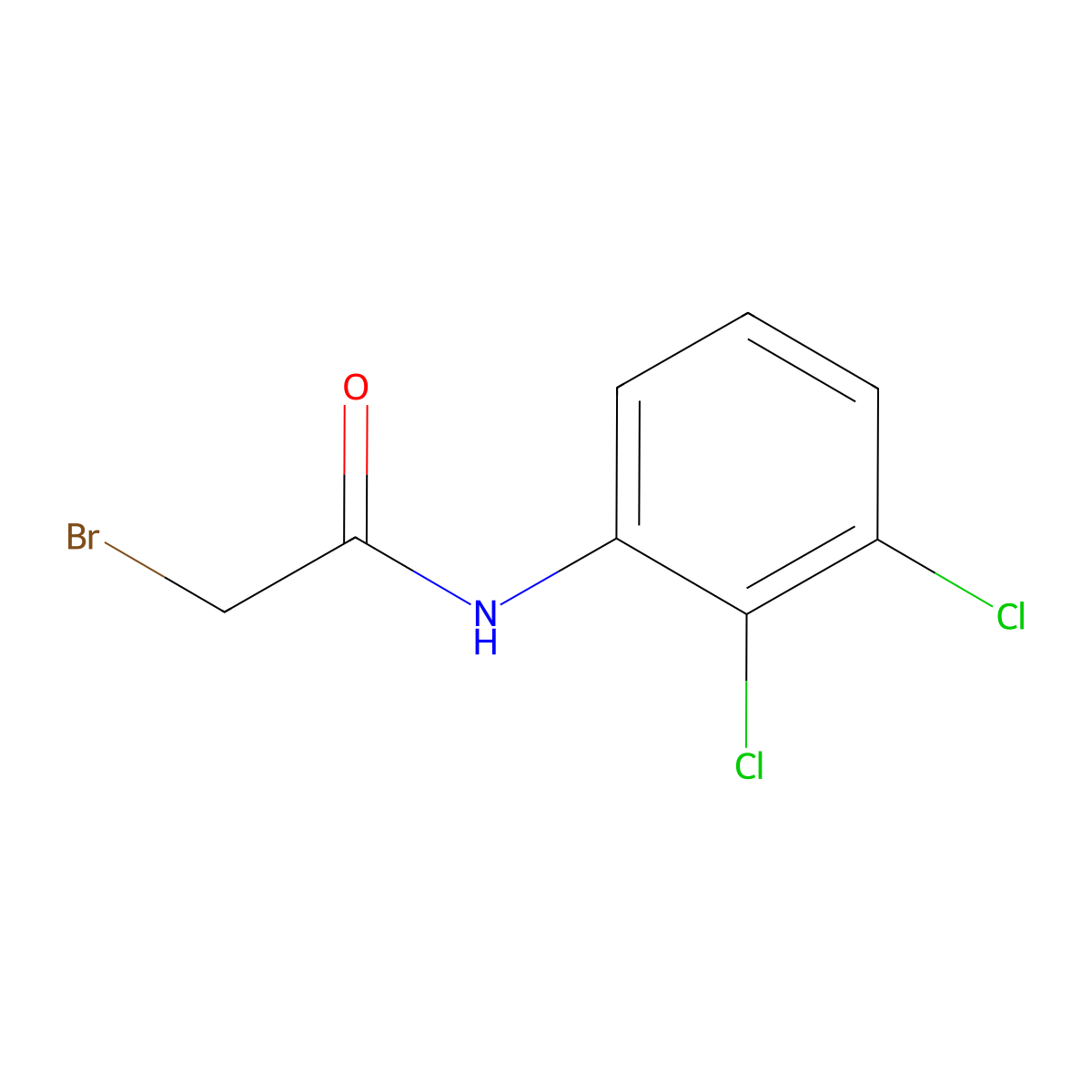 2-bromo-N-(2,3-dichlorophenyl)acetamide molecular structure, CAS 349120-91-8