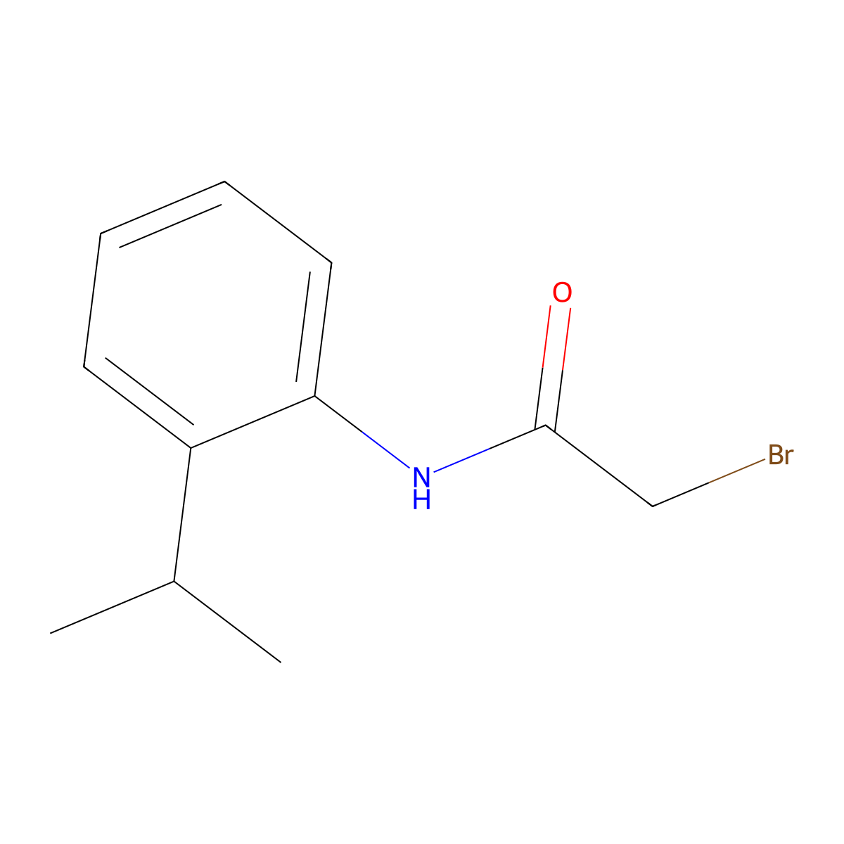2-Bromo-N-(2-isopropylphenyl)acetamide molecular structure, CAS 349120-99-6