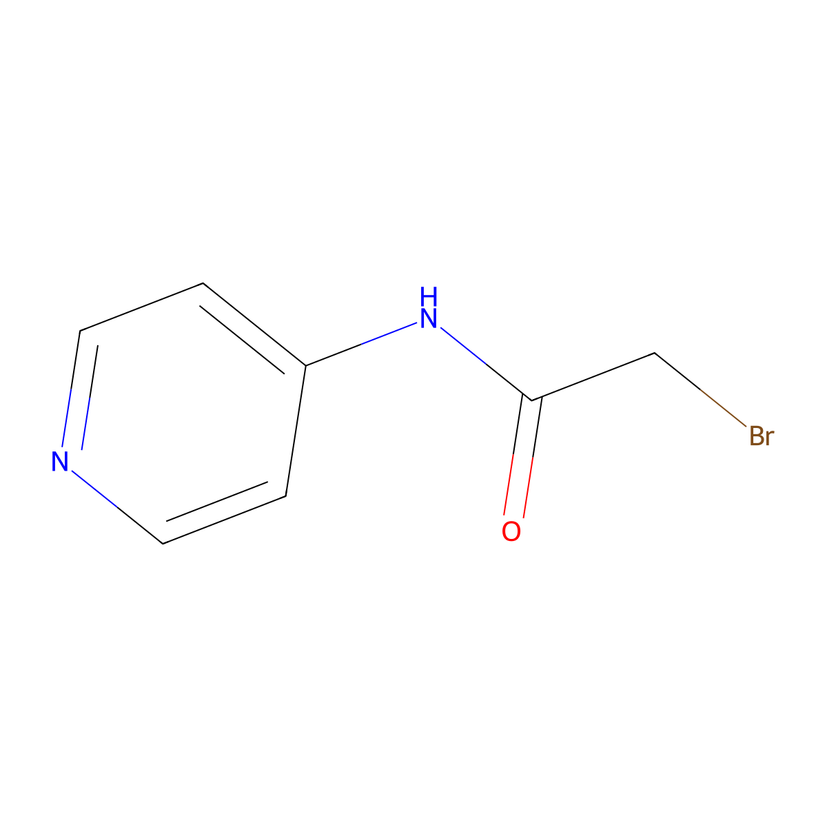 2-Bromo-N-4-pyridinylacetamide molecular structure, CAS 349121-06-8