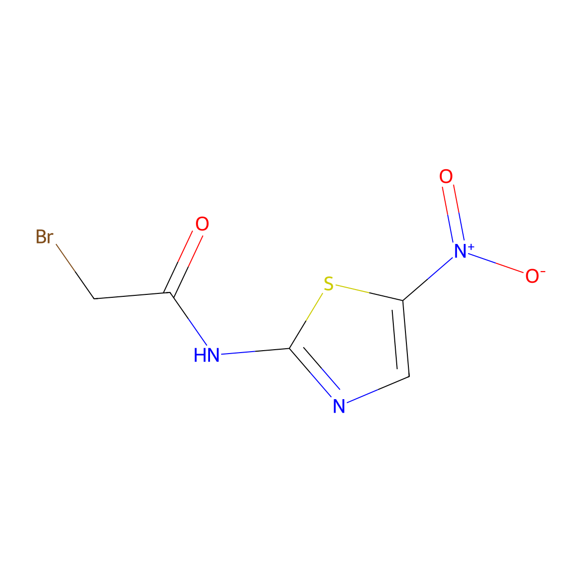 2-Bromo-N-(5-nitro-thiazol-2-yl)-acetamide molecular structure, CAS 349121-09-1