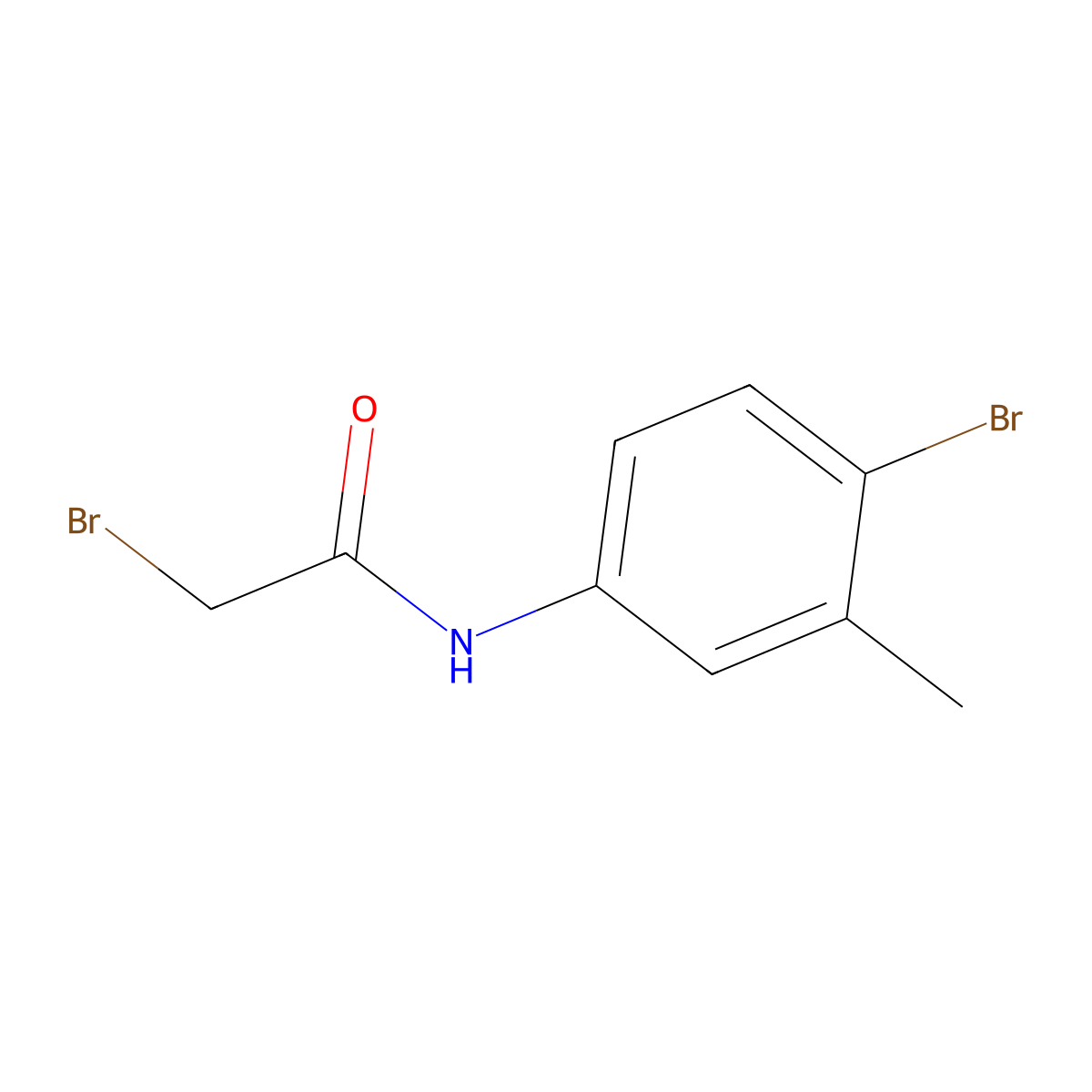 2-bromo-N-(4-bromo-3-methylphenyl)acetamide molecular structure, CAS 349121-12-6