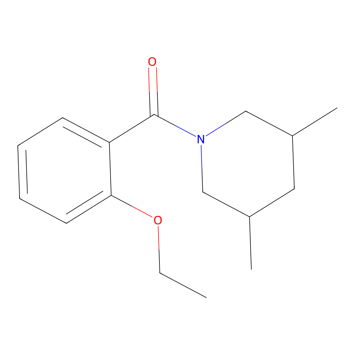 (3,5-Dimethylpiperidino)(2-ethoxyphenyl)methanone molecular structure, CAS 349121-78-4